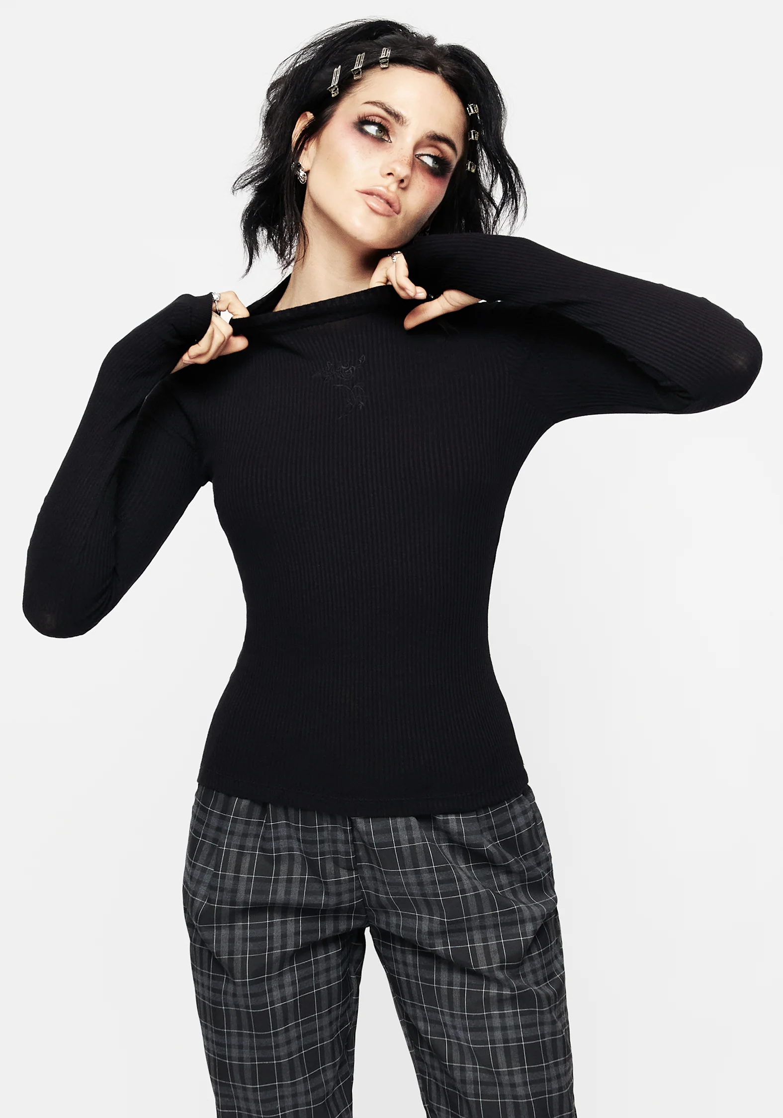 Adonia High Neck Ribbed Top - Image 4