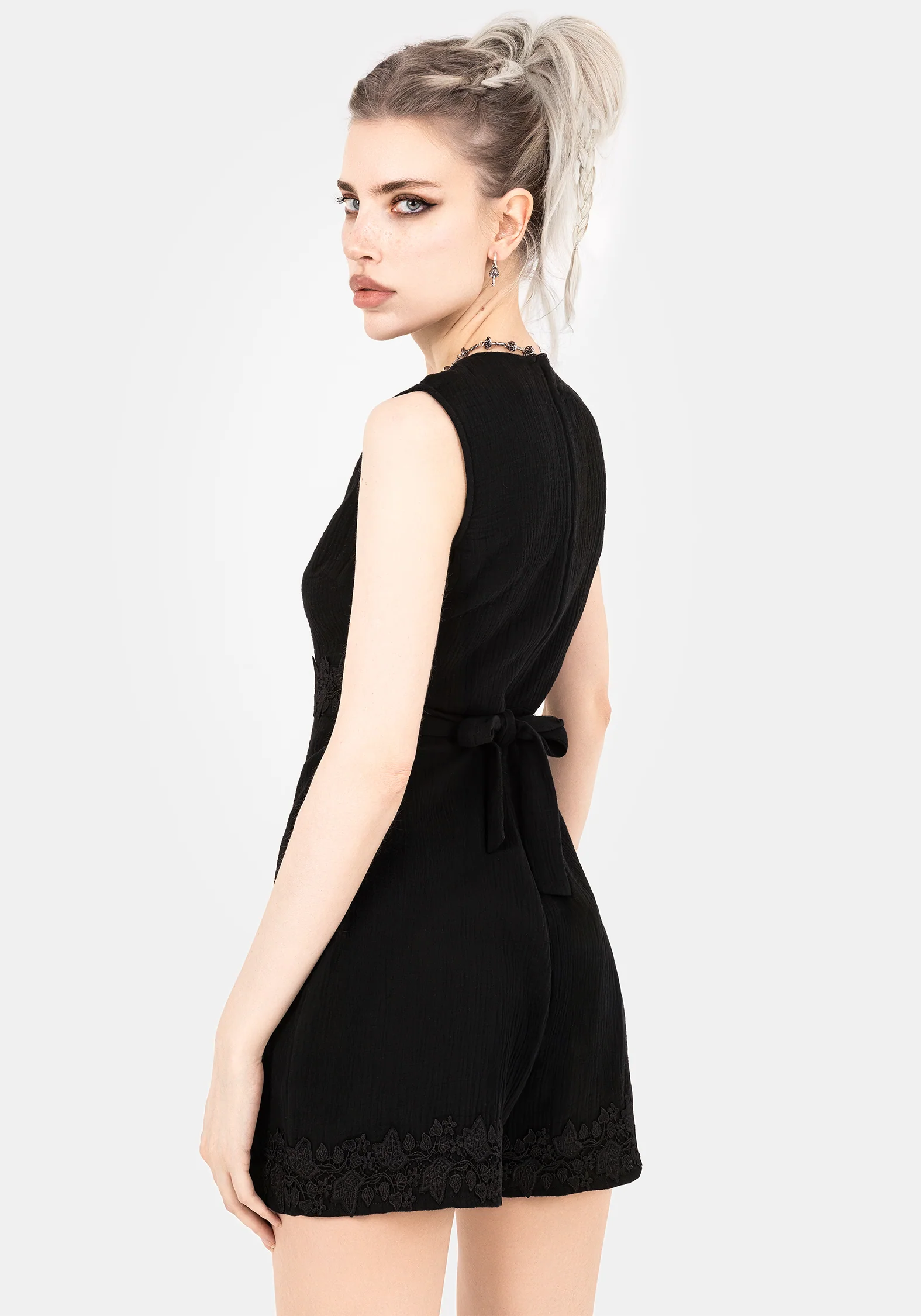 Alder Cotton Ivy Detail Playsuit - Image 3