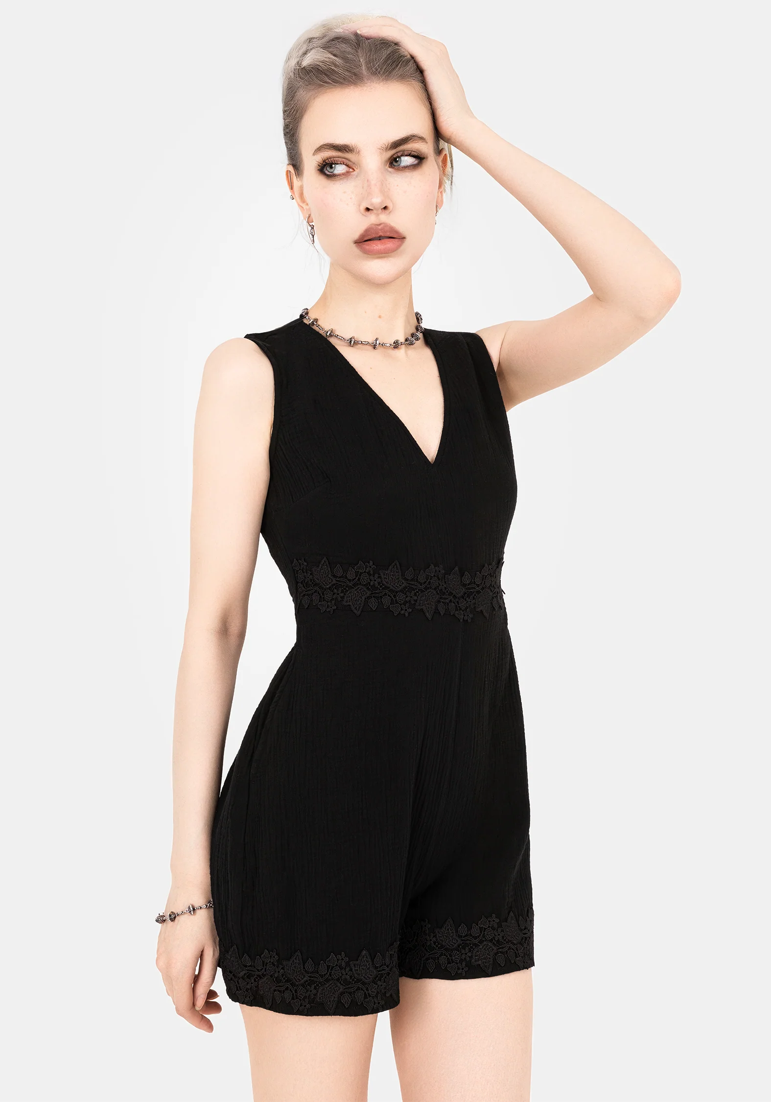 Alder Cotton Ivy Detail Playsuit - Image 6