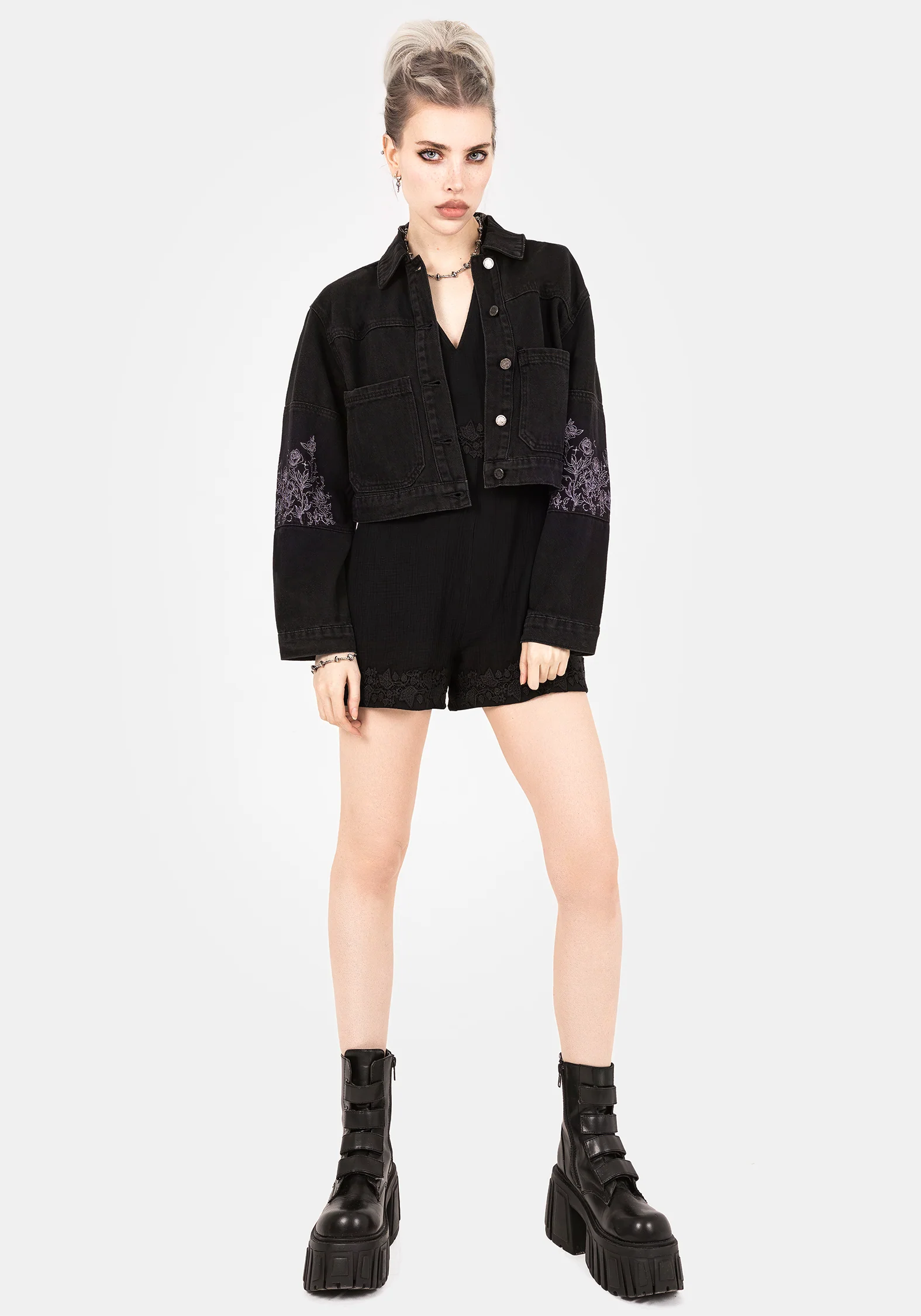 Alder Cotton Ivy Detail Playsuit - Image 8