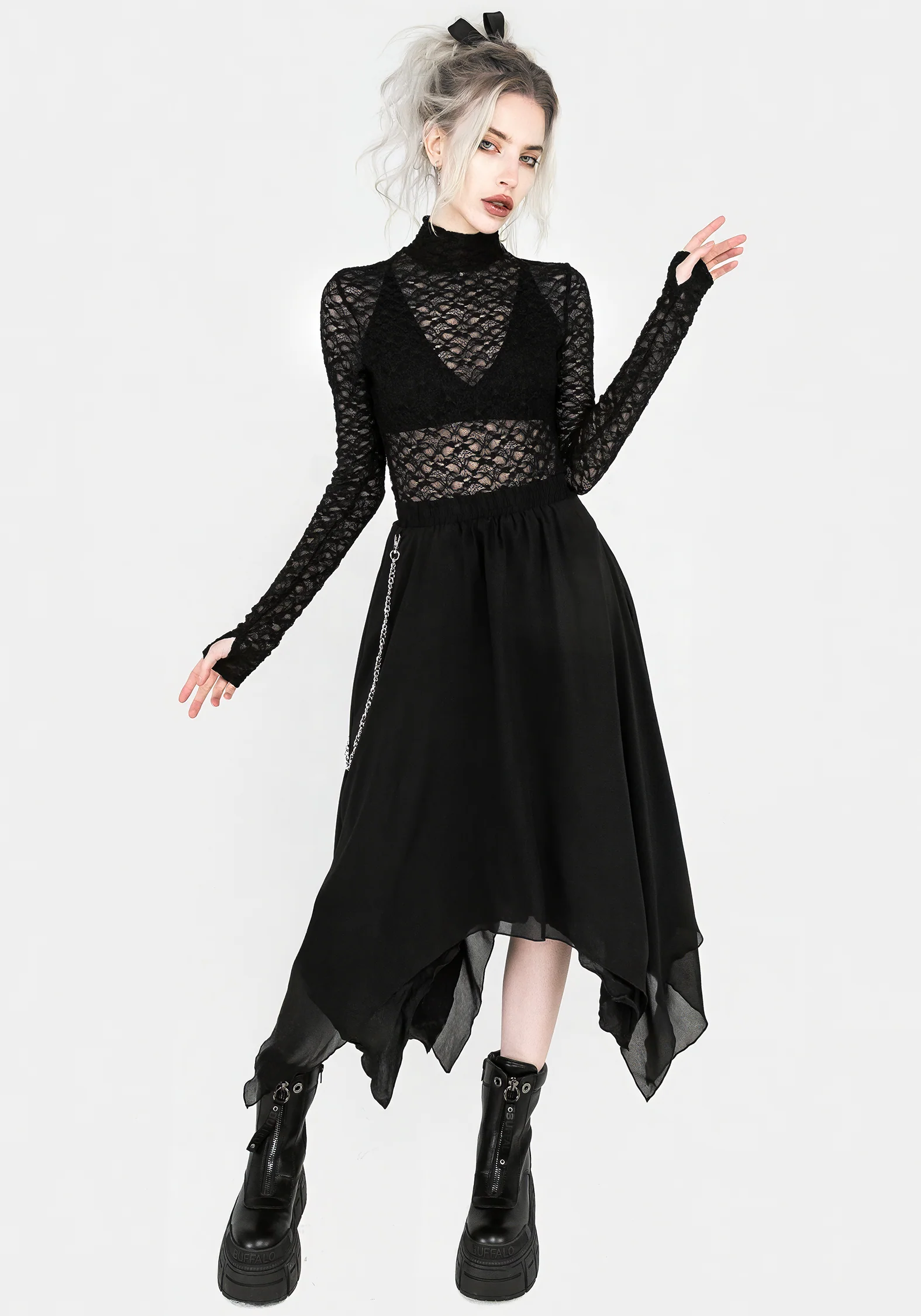 Arabella Lace High Neck Top - Image 4