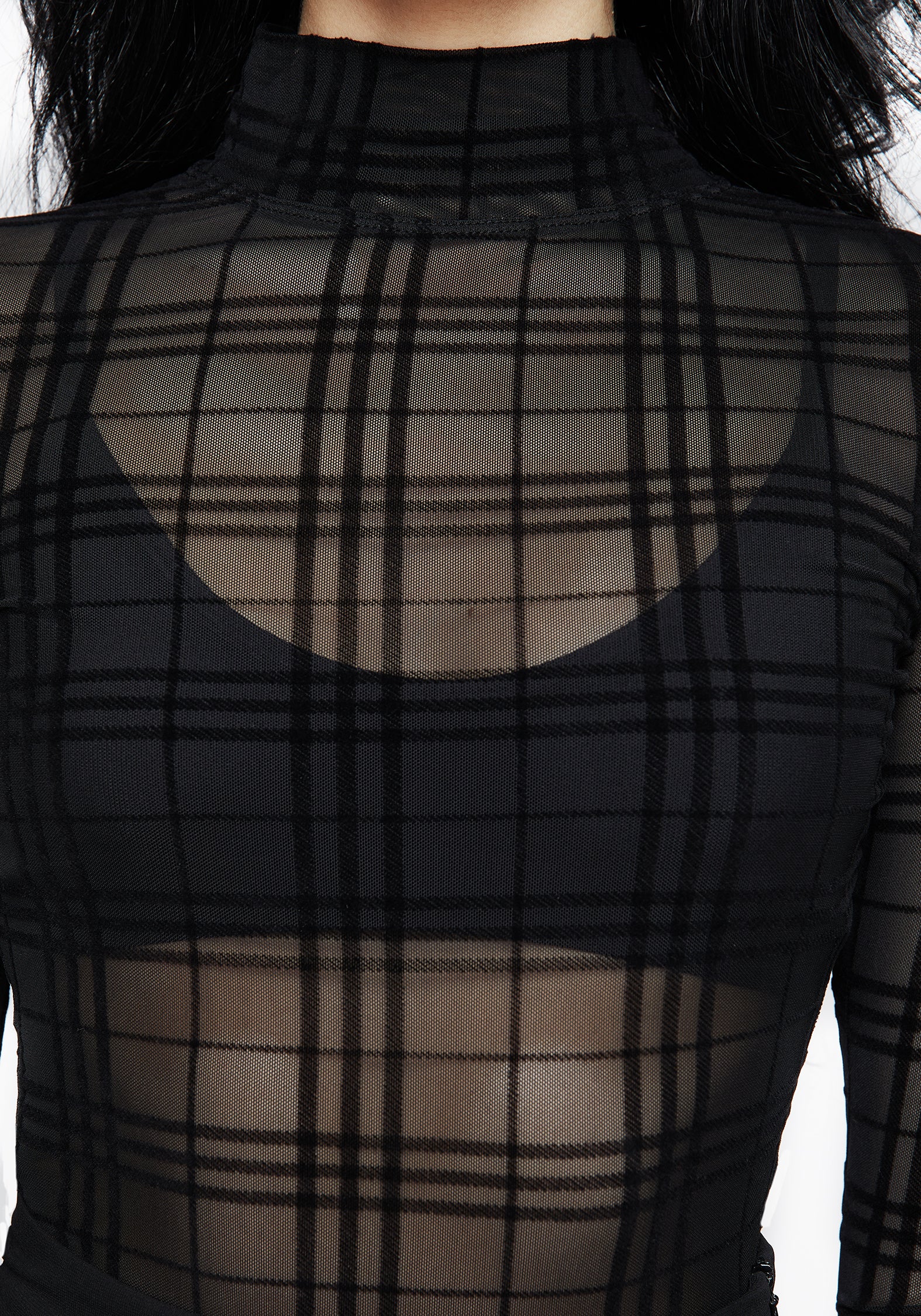 Buffy Check Mesh Top - Image 3