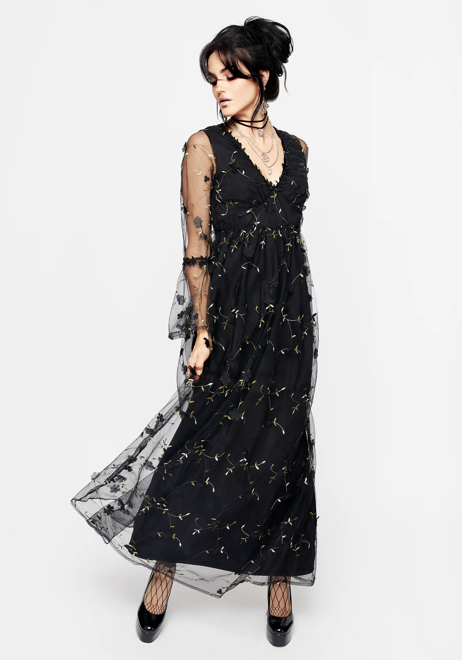 Chrysanthi Applique Maxi Dress - Image 5