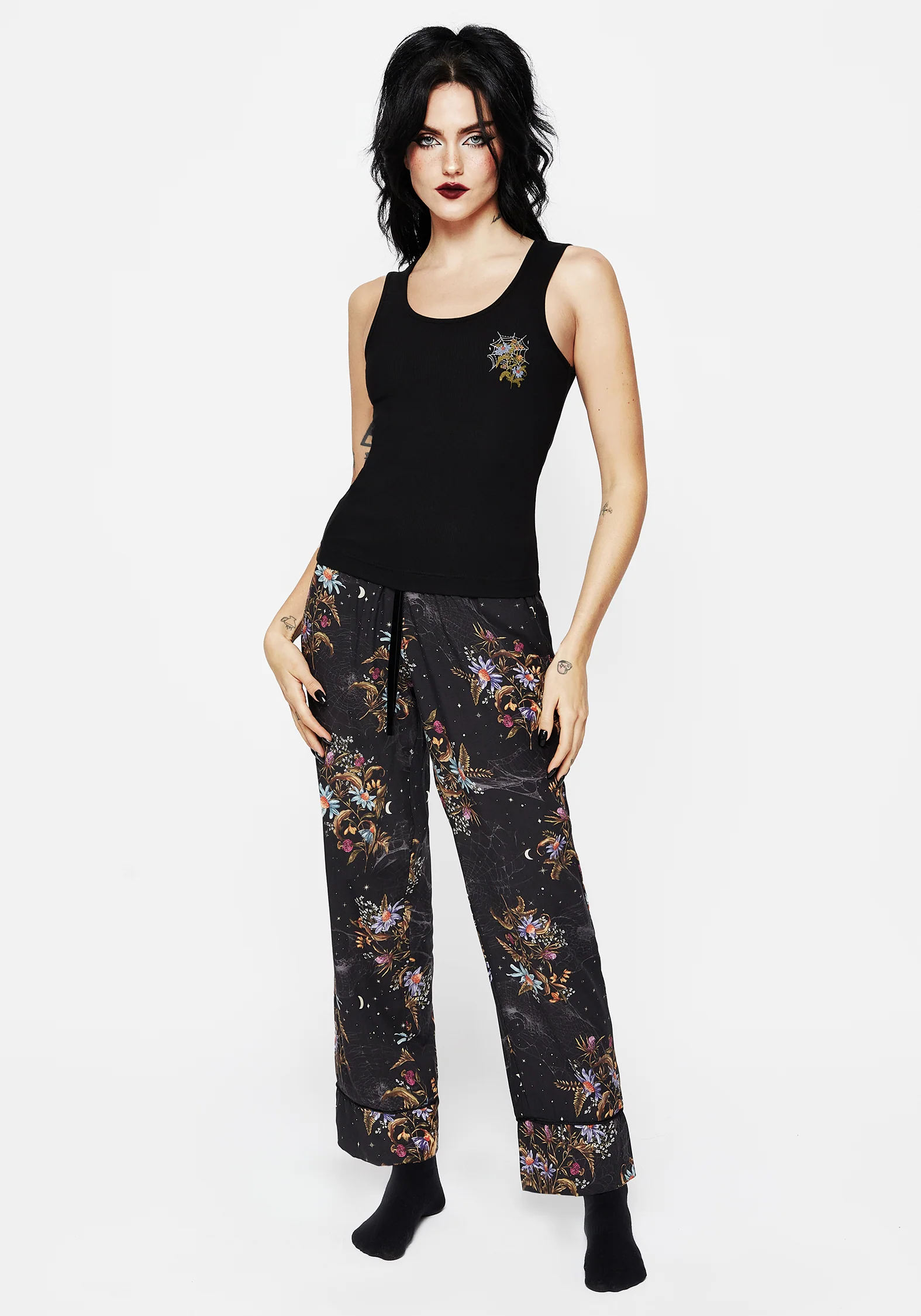 Cleome Floral Spiderweb Pyjama Bottoms - Image 6