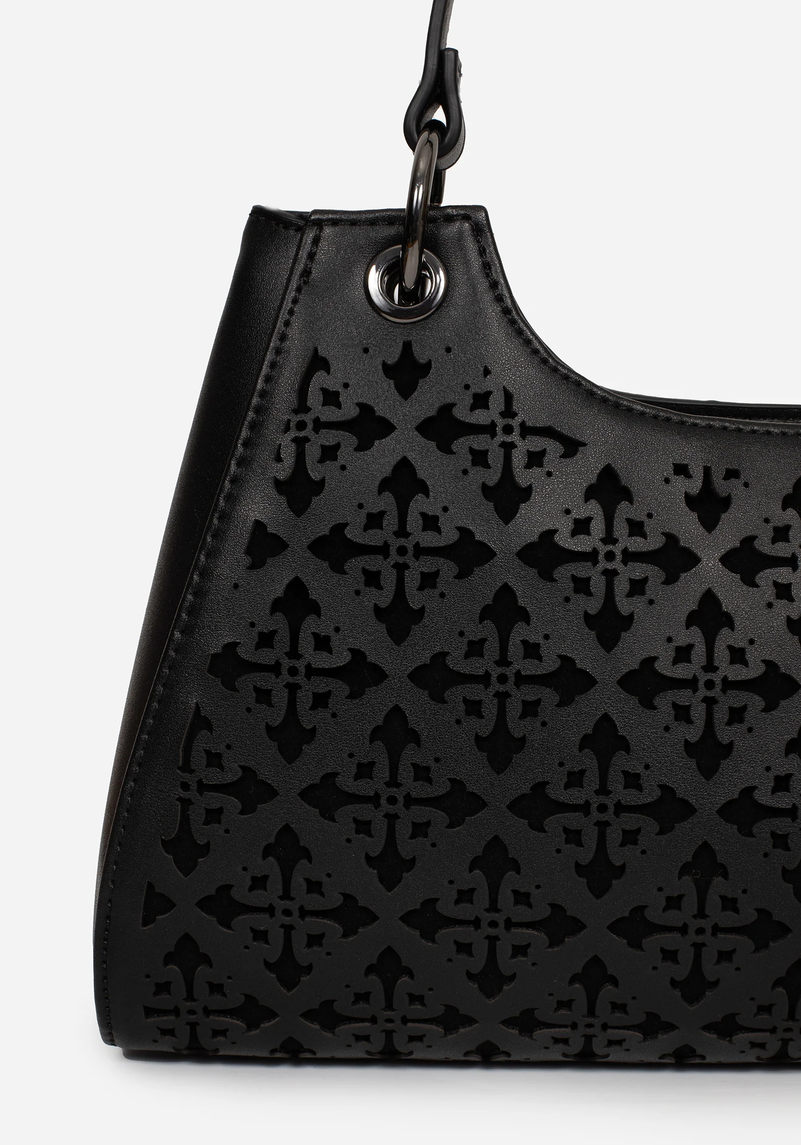 Crux Cut Out Faux Leather Shoulder Bag - Image 3