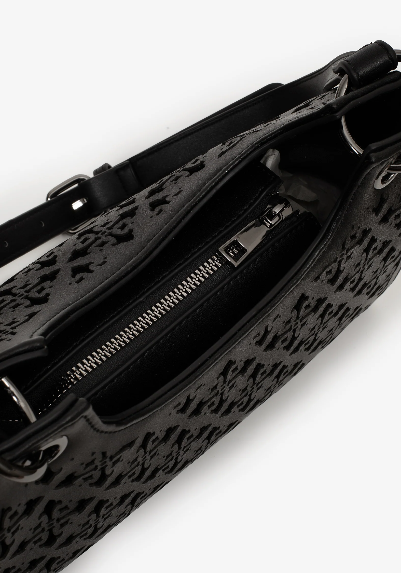 Crux Cut Out Faux Leather Shoulder Bag - Image 7