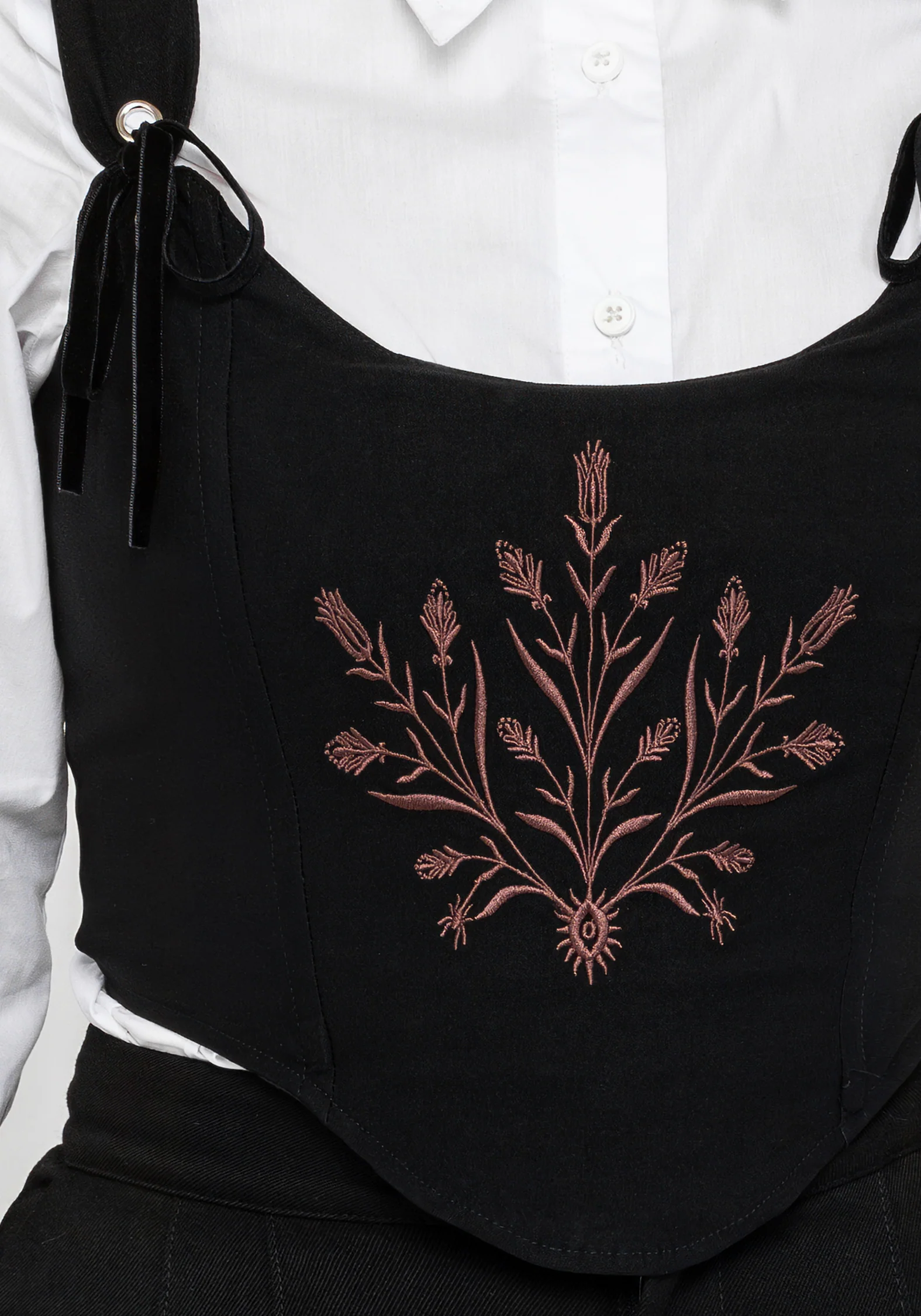 Cybele Embroidered Crop Corset Top - Image 7
