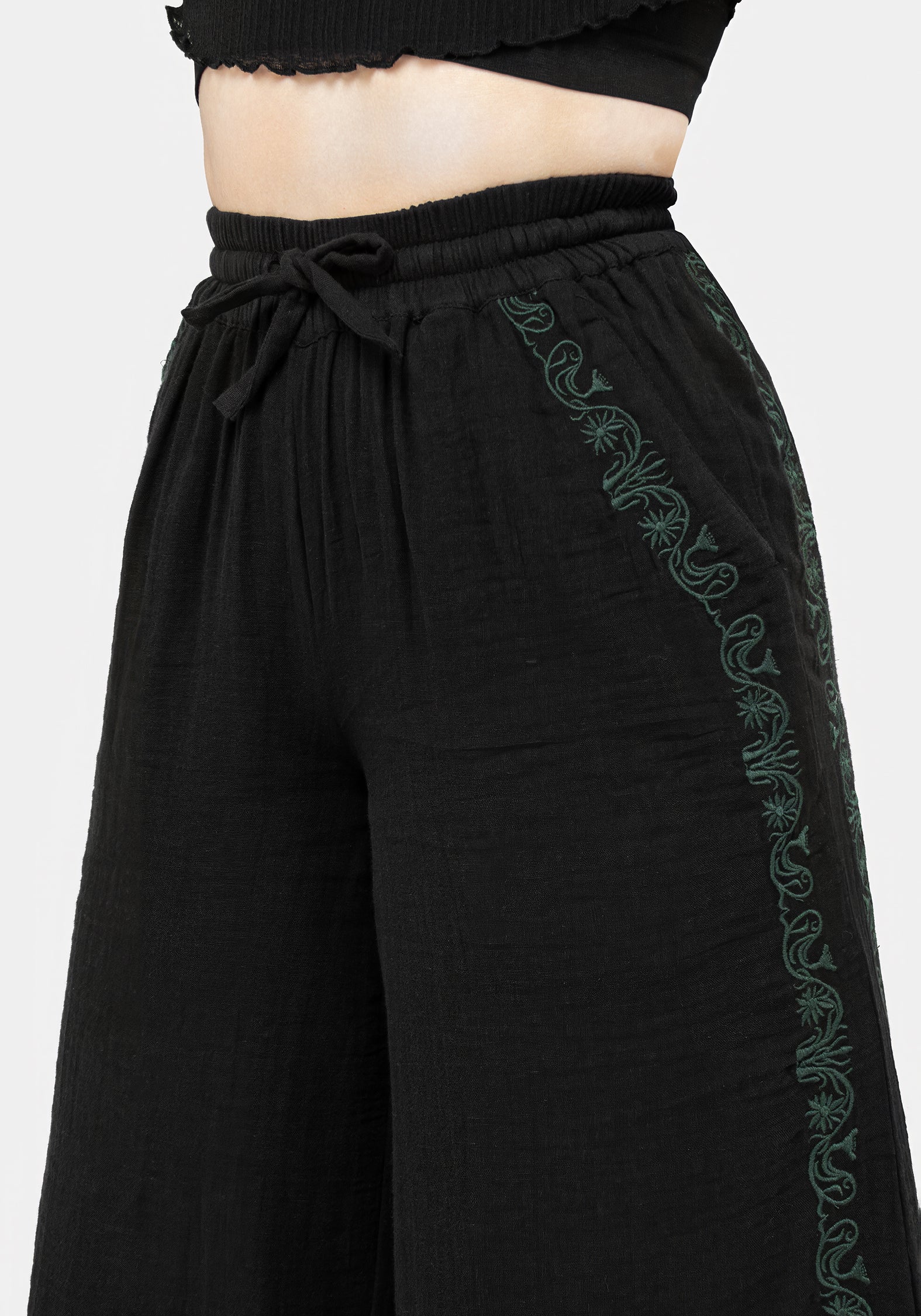 Damiana Embroidered Cotton Trousers - Image 10