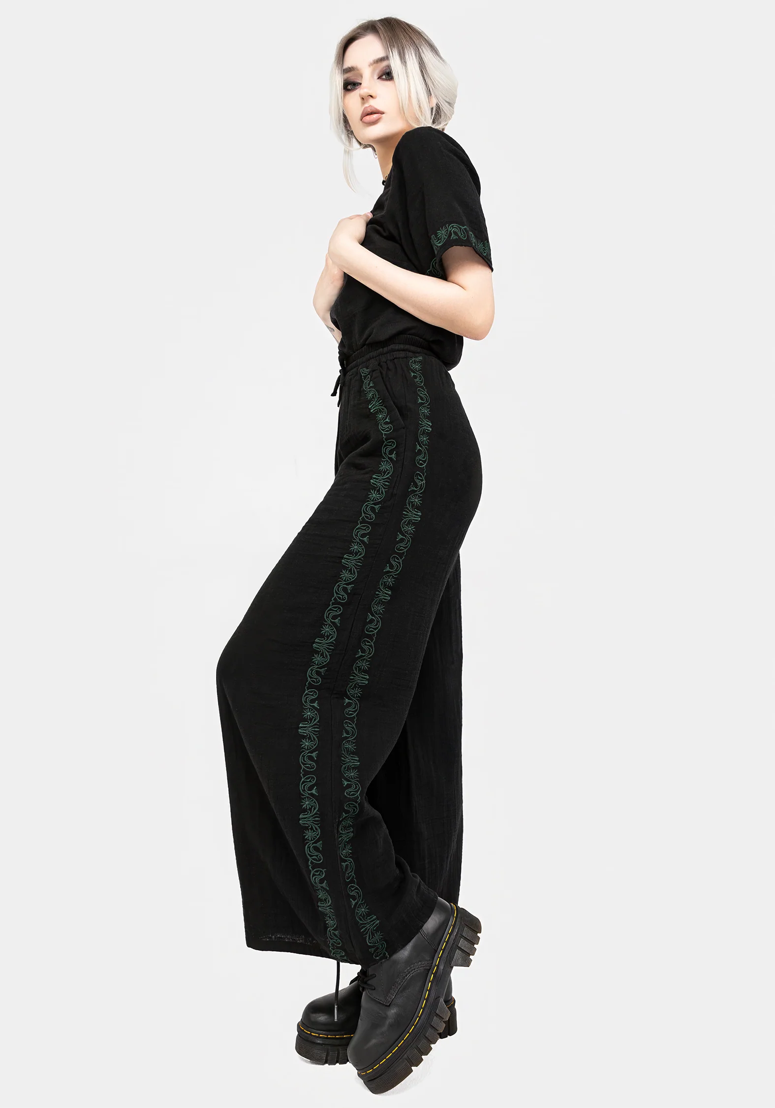 Damiana Embroidered Cotton Trousers - Image 5
