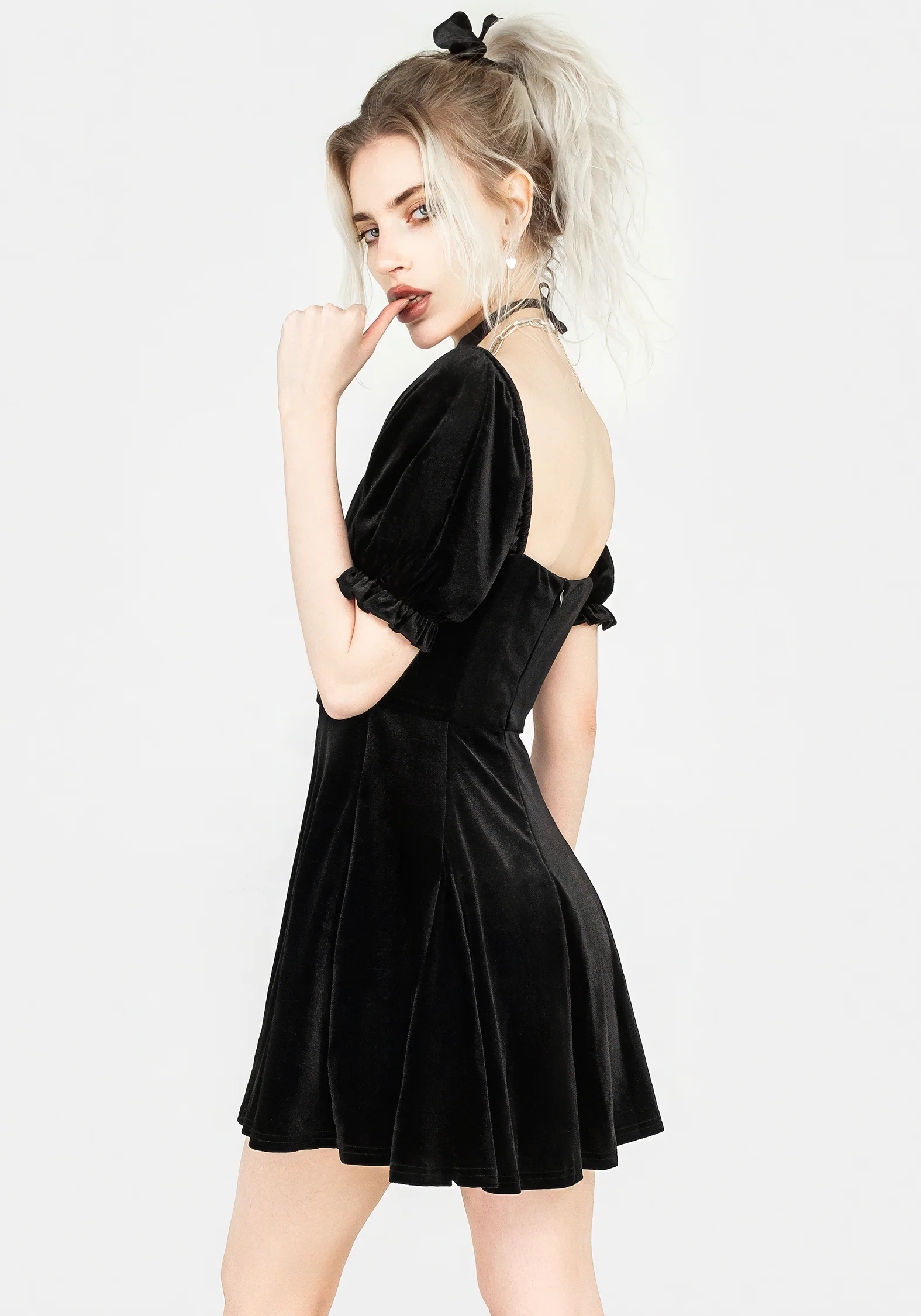 Drakon Velour Corset Mini Dress - Image 3