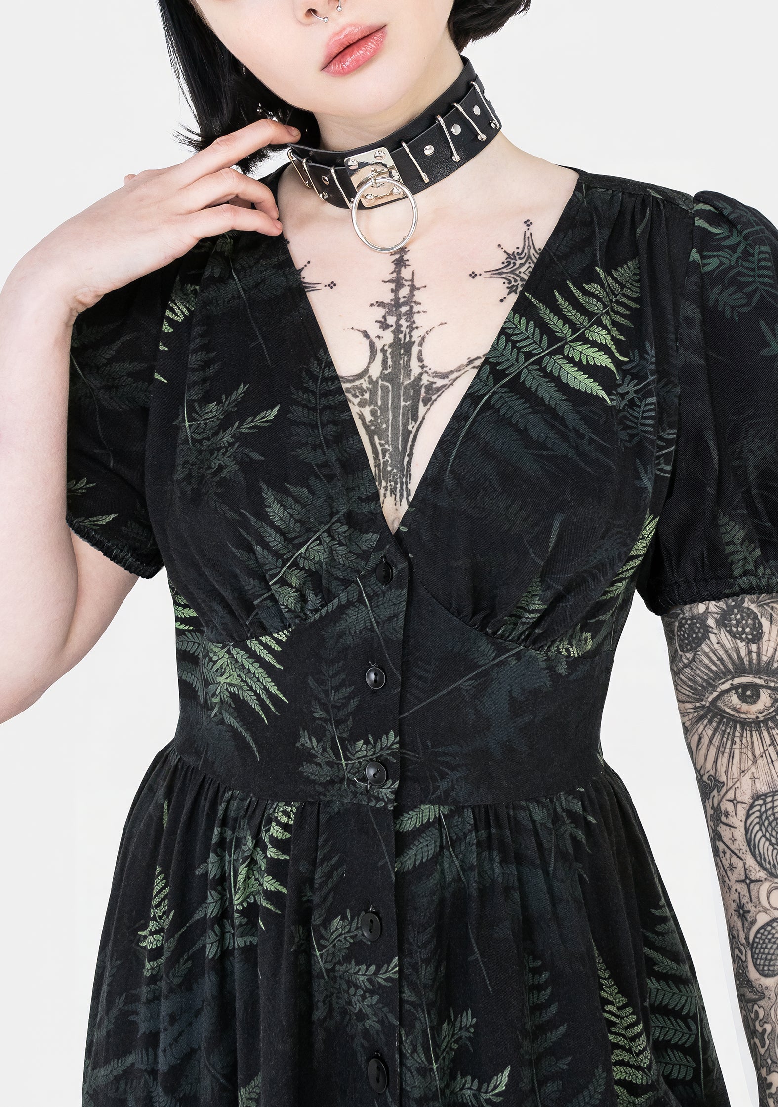 Fernery Button Up Corset Mini Dress - Image 5