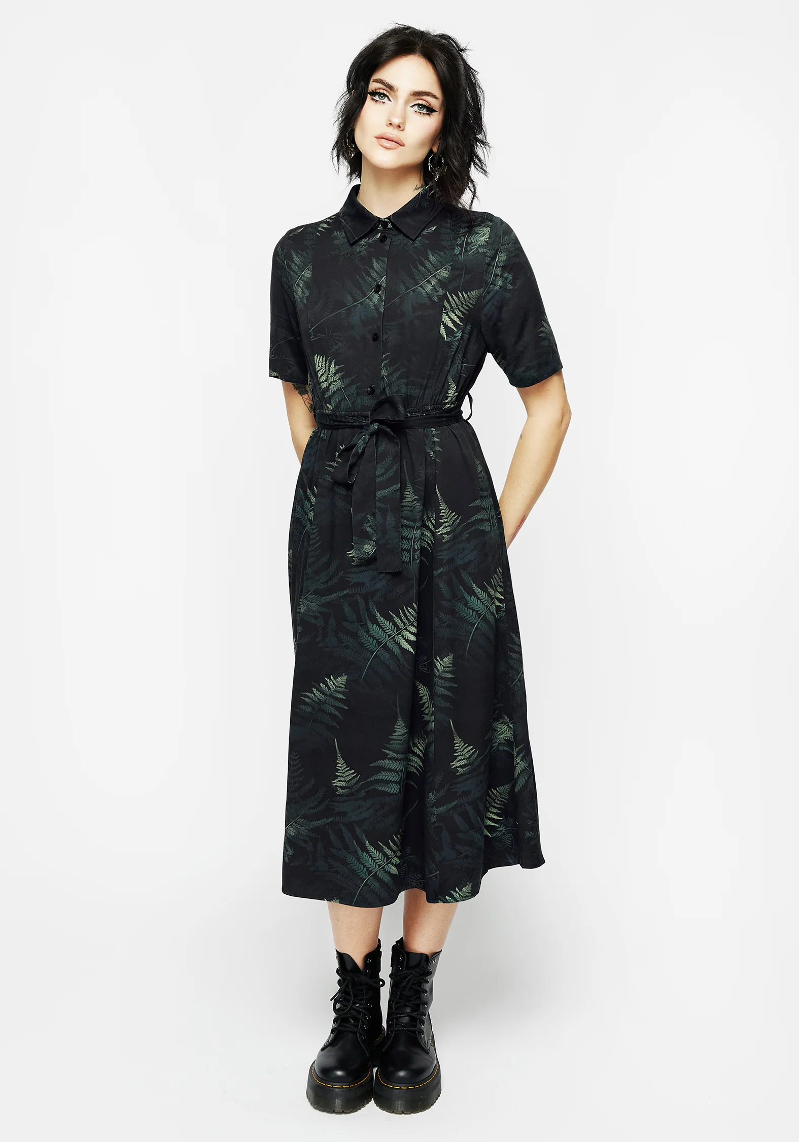 Fernery Midi Shirt Dress - Image 4