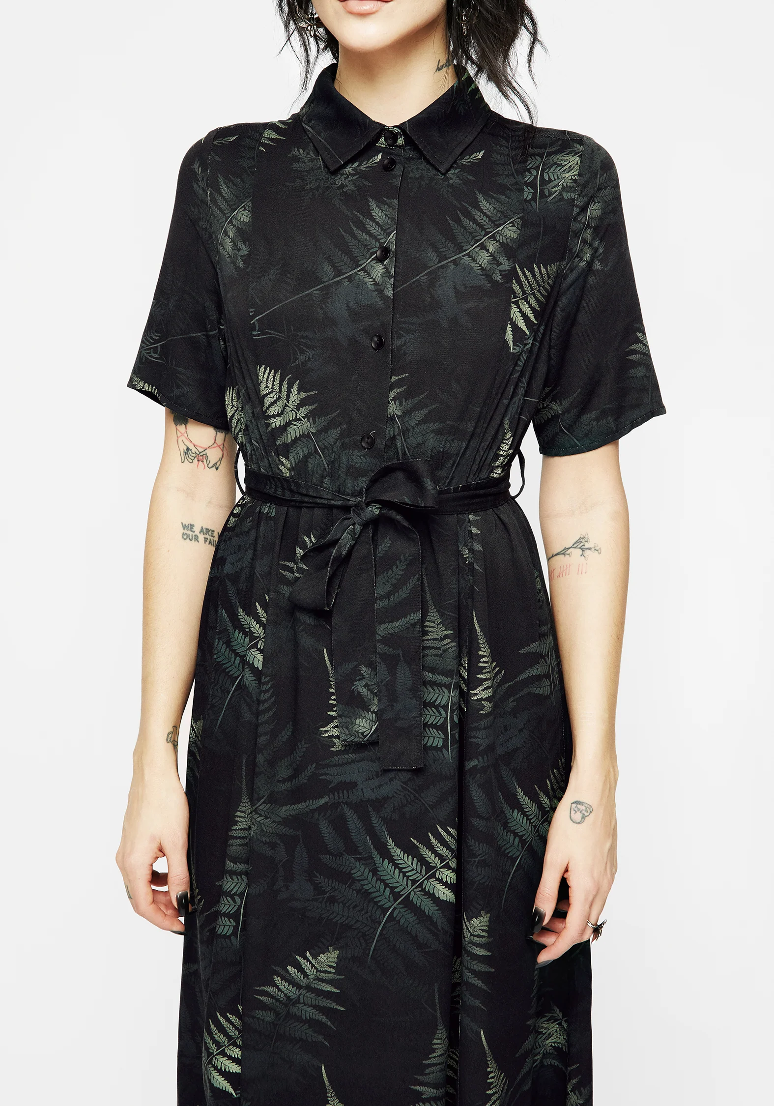 Fernery Midi Shirt Dress - Image 5