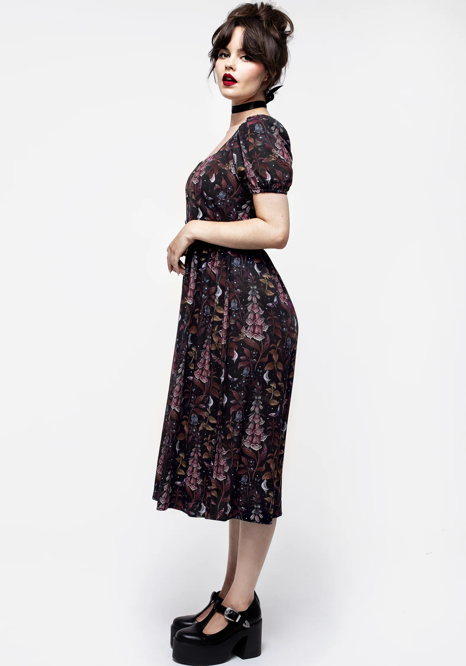 Foxglove Button Detail Midi Dress - Image 6