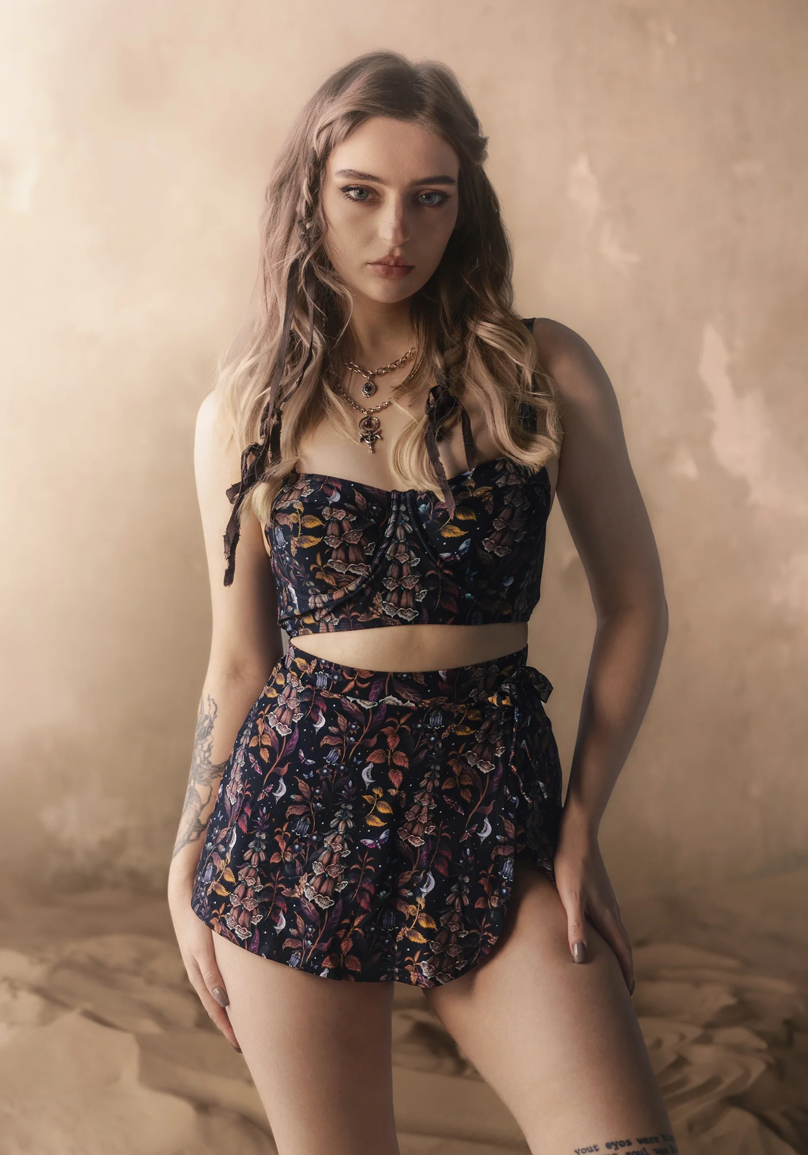 Foxglove Floral Print Wrap Swim Skirt - Image 8