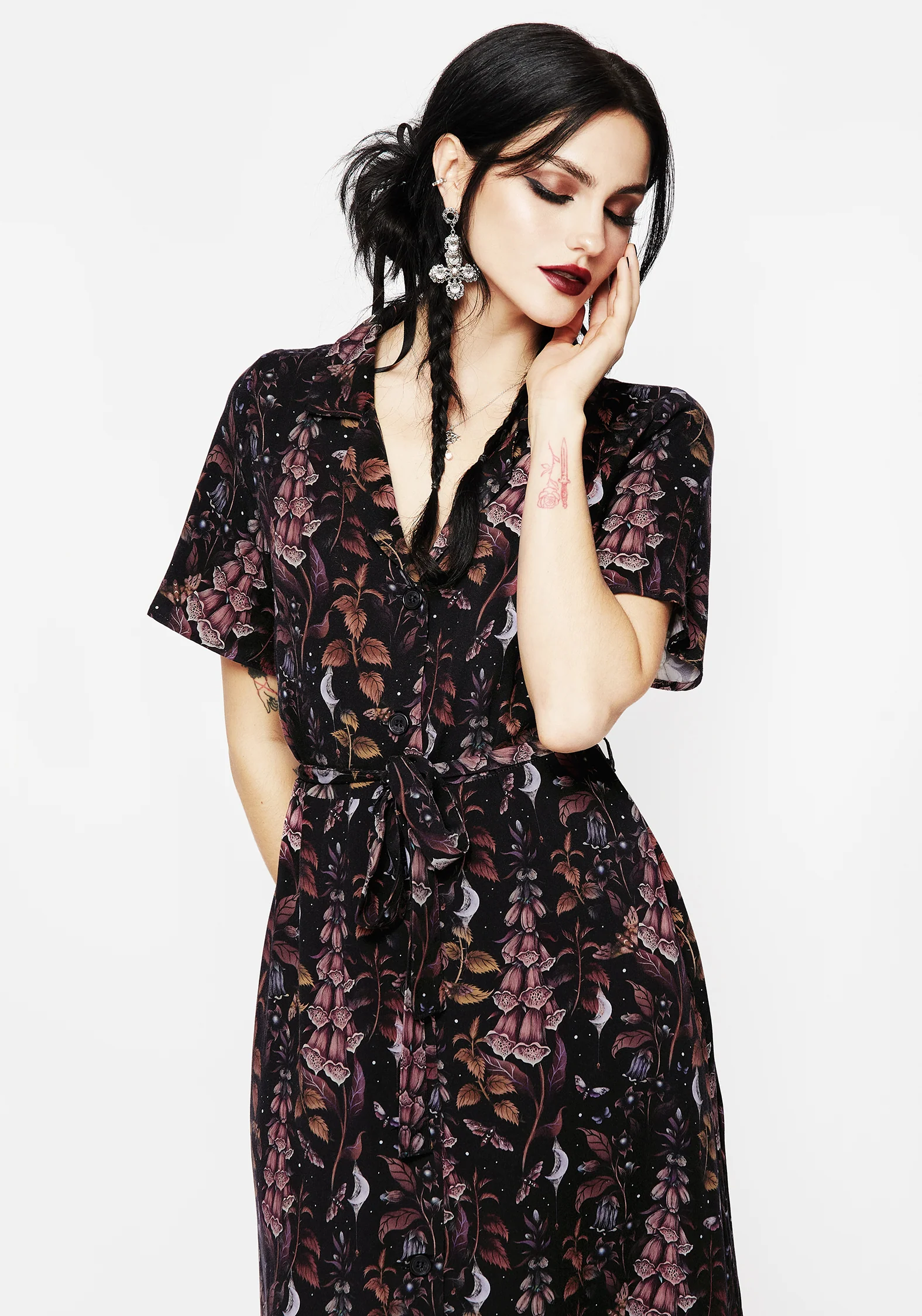 Foxglove Midi Shirt Dress - Image 4