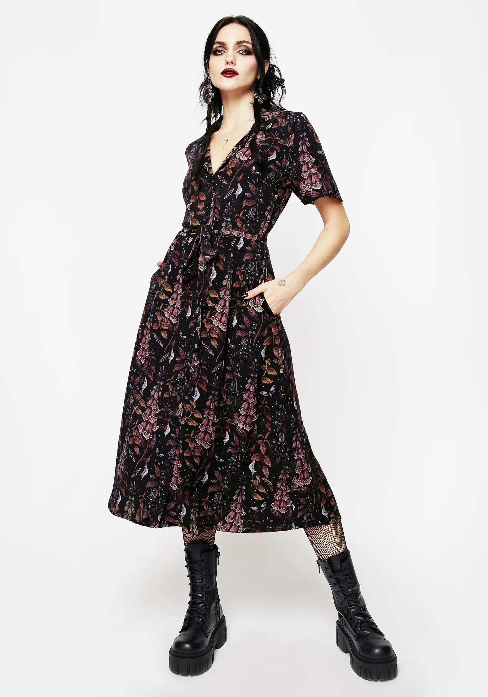 Foxglove Midi Shirt Dress - Image 5