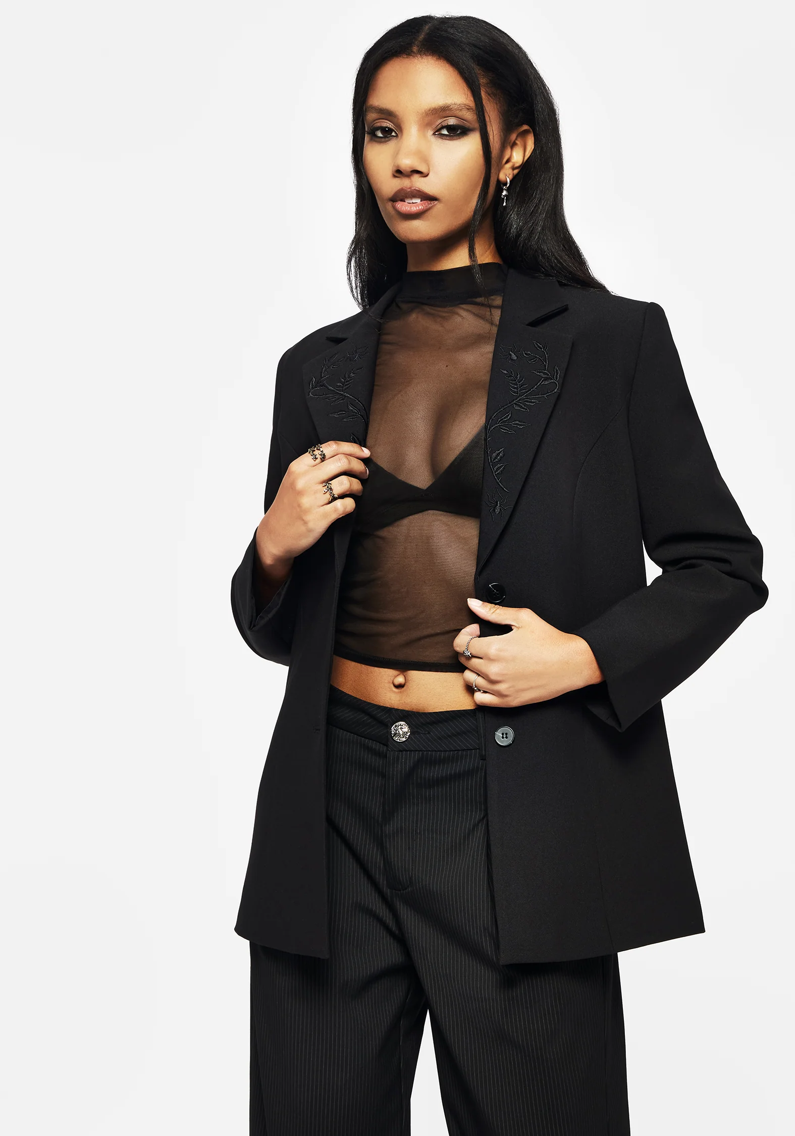 Funnelweb Embroidered Relaxed Blazer - Image 6