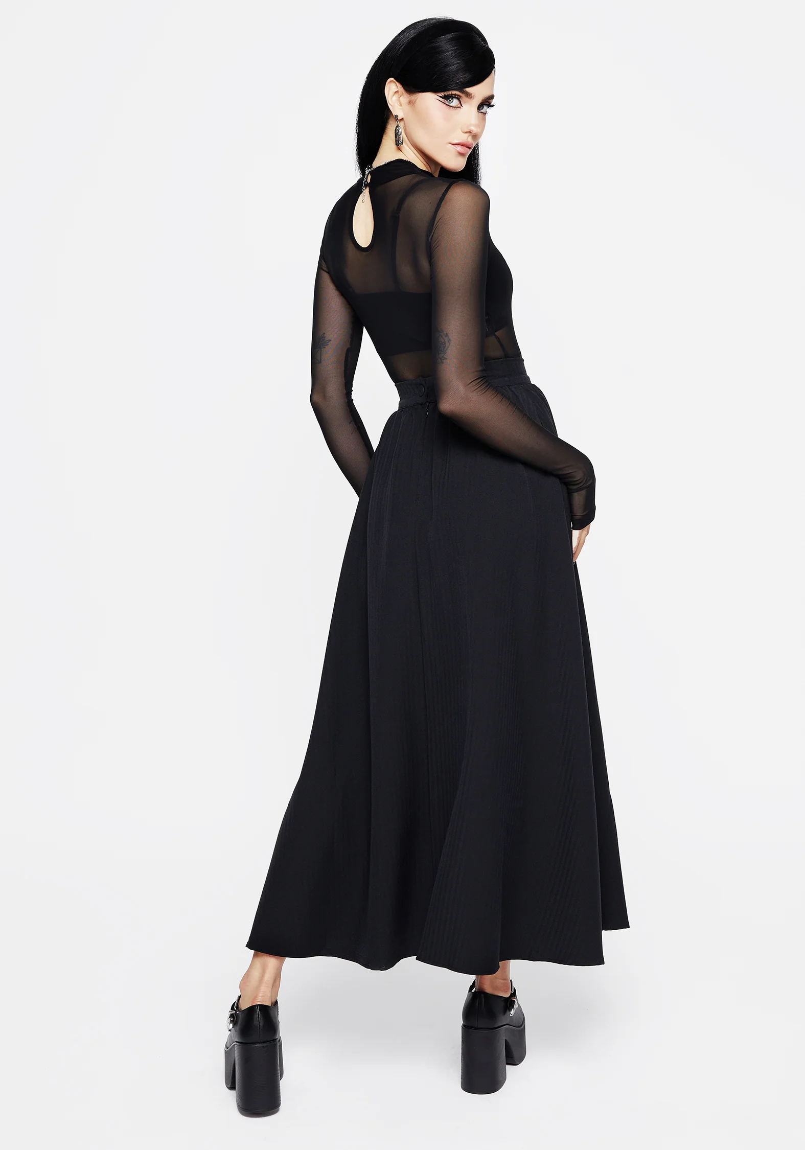 Haunted Midaxi Herringbone Skirt - Image 3