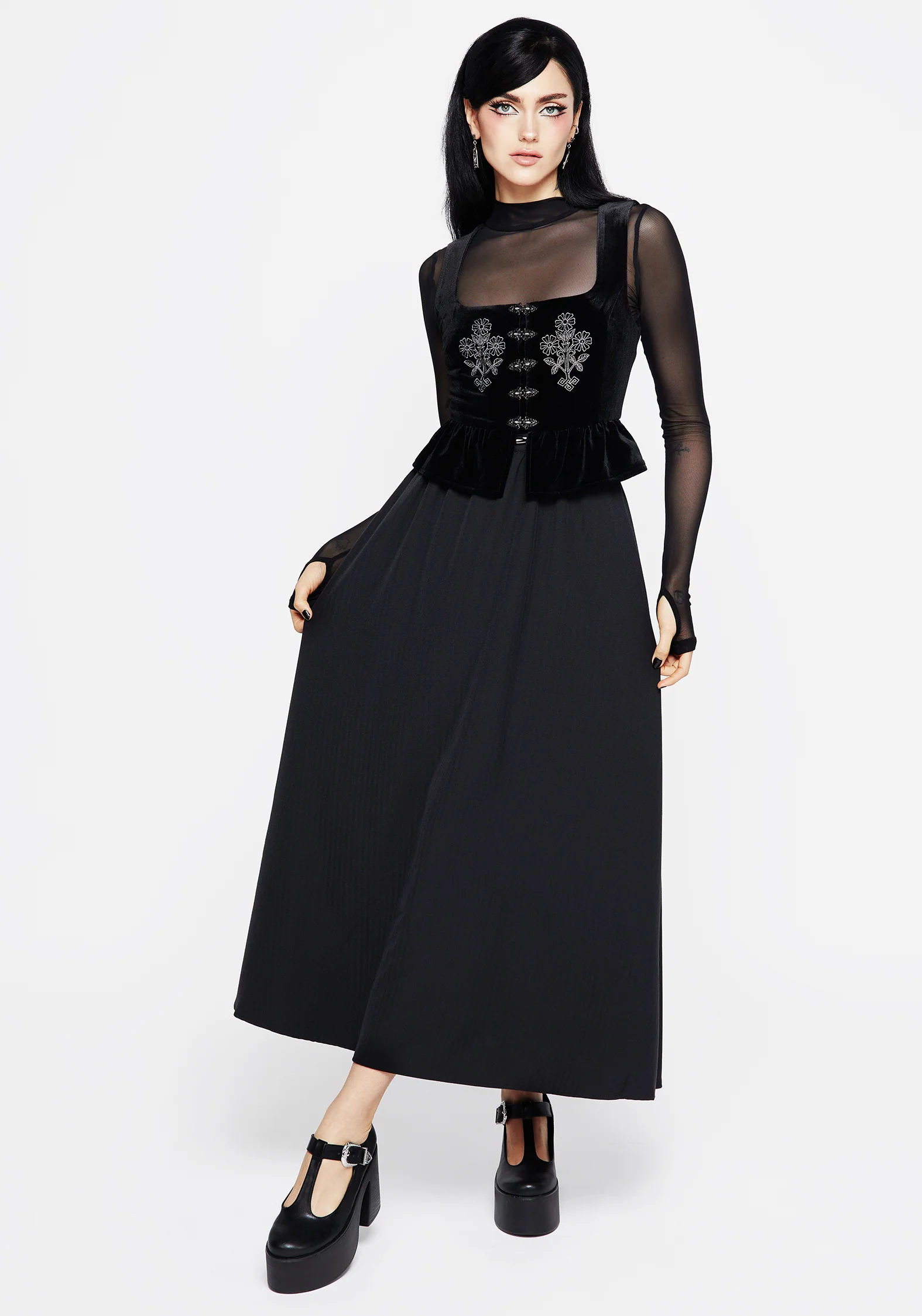 Haunted Midaxi Herringbone Skirt - Image 5