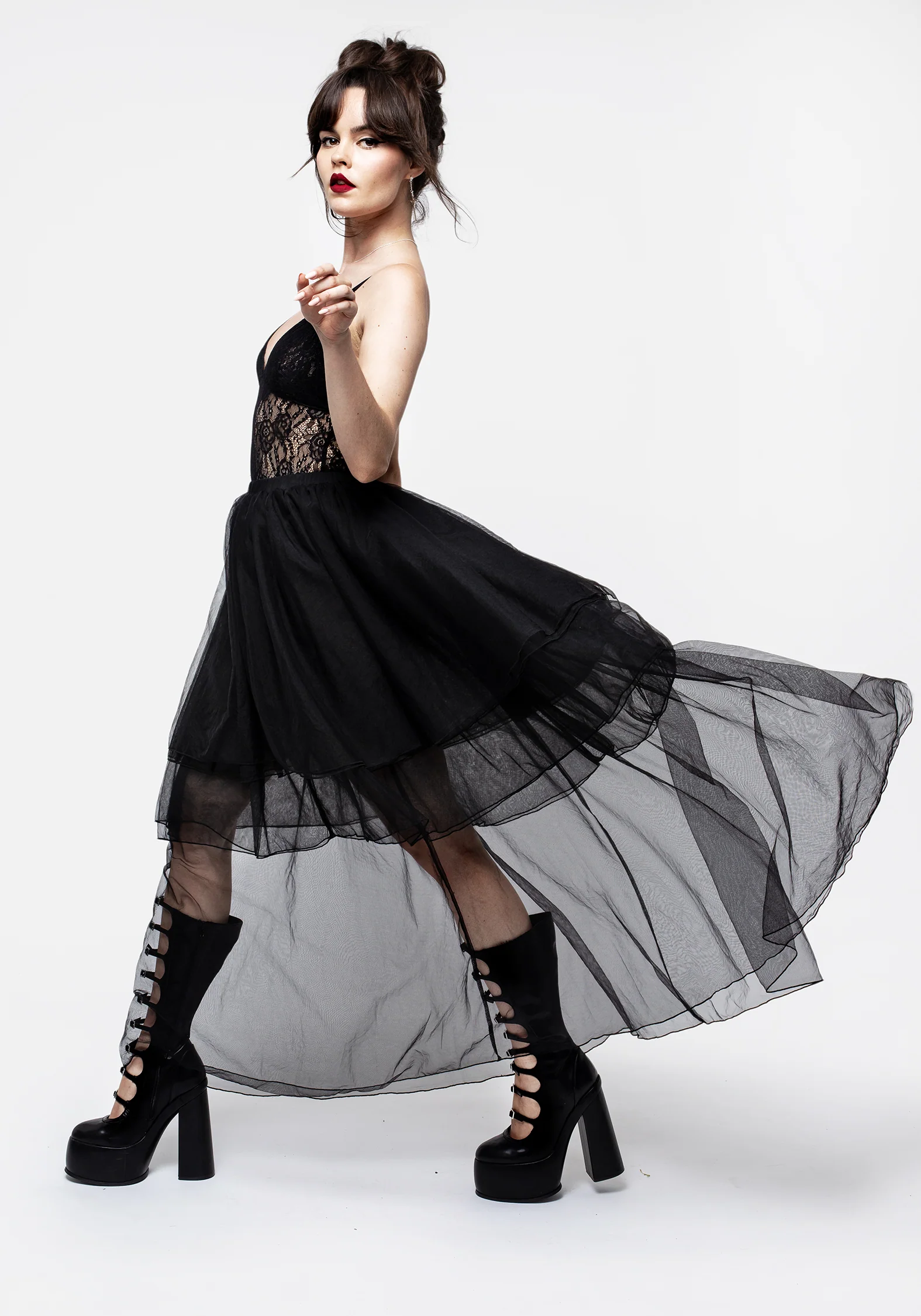 Headhunter Layered Tulle Maxi Skirt - Image 4