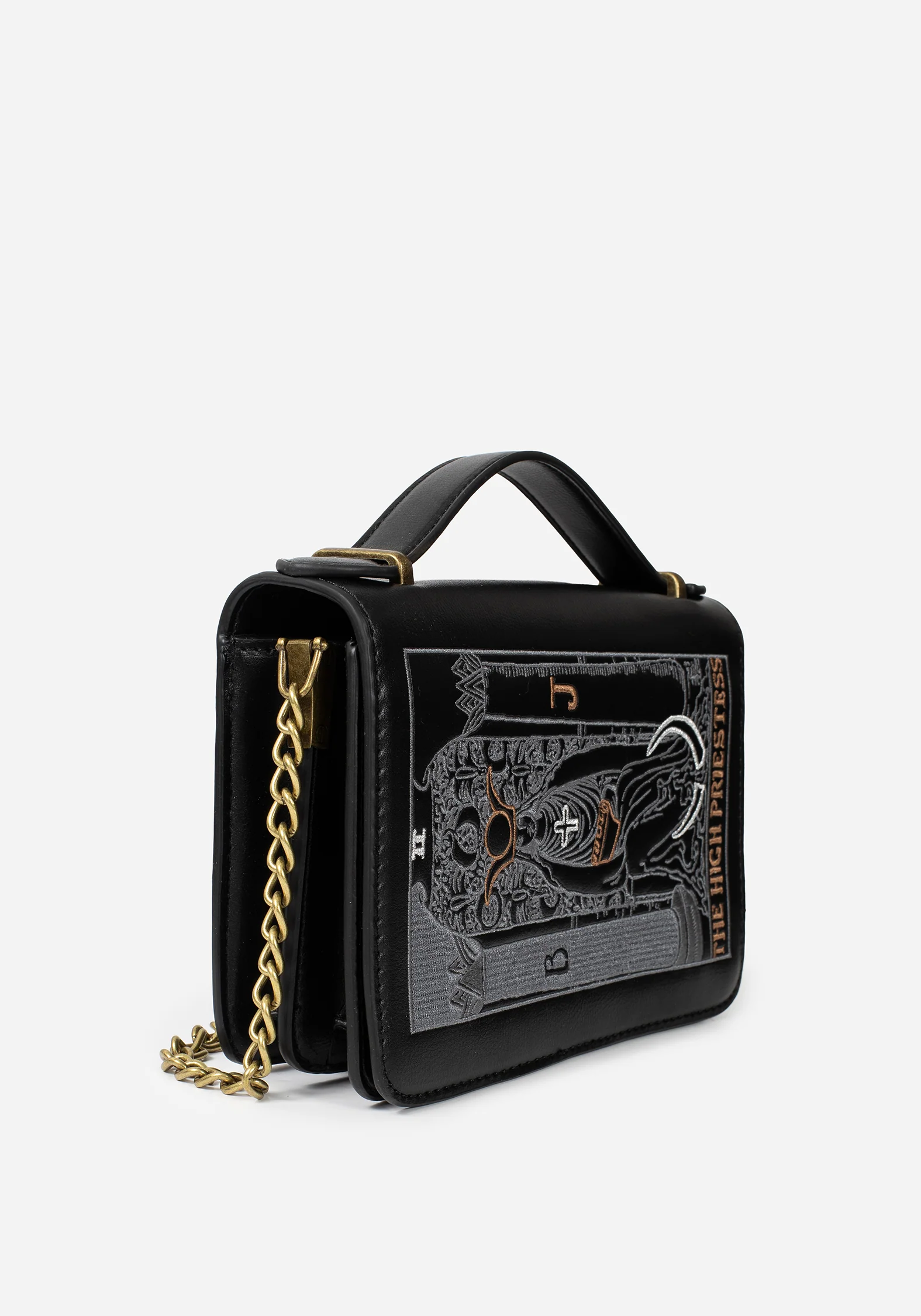 High Priestess Embroidered Crossbody Clutch Bag - Image 5