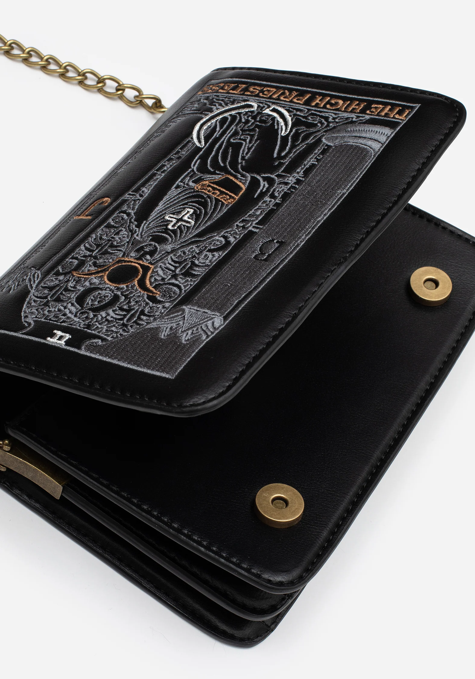 High Priestess Embroidered Crossbody Clutch Bag - Image 8