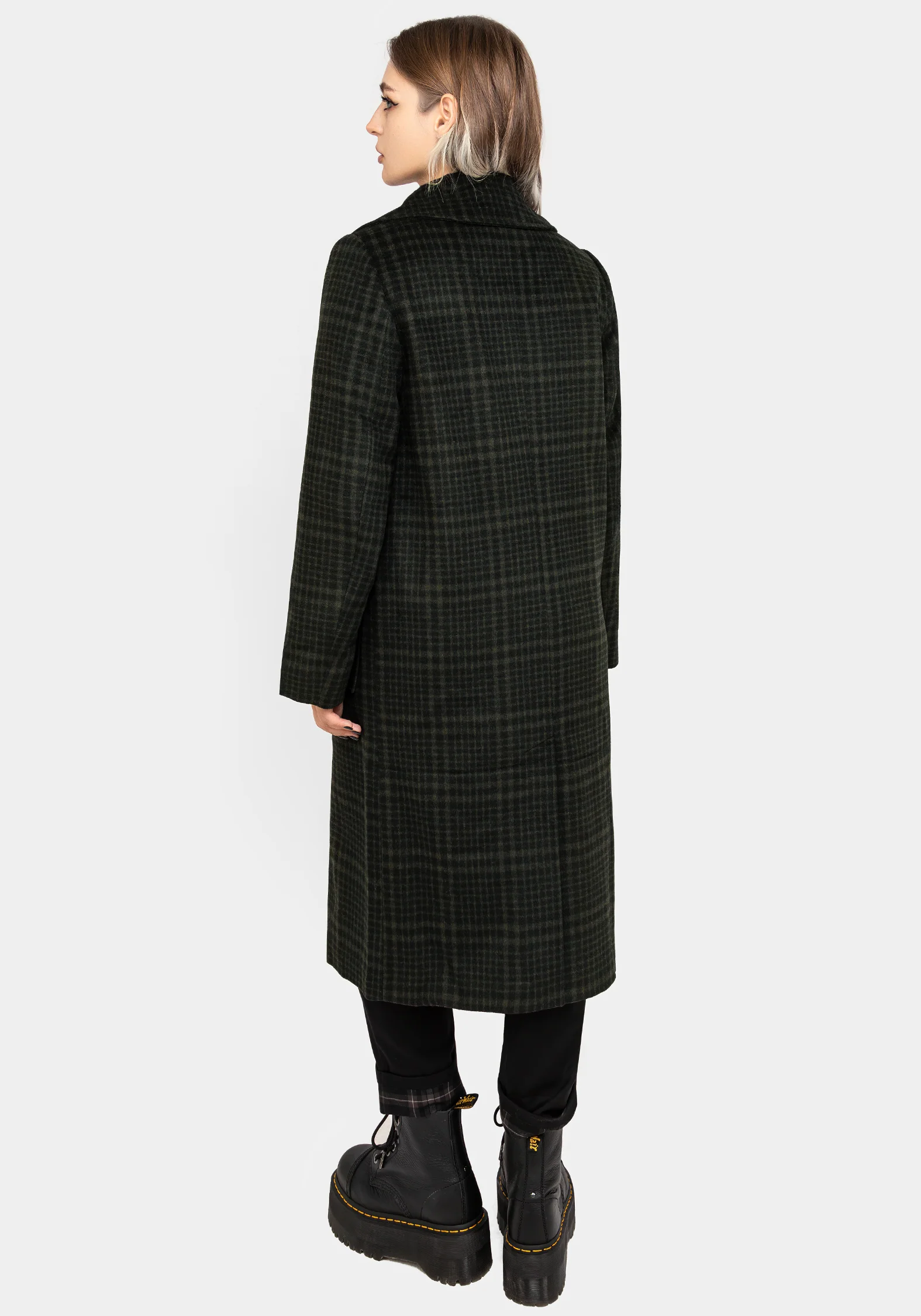Jackdaw Check Wool Blend Duster Coat - Image 3