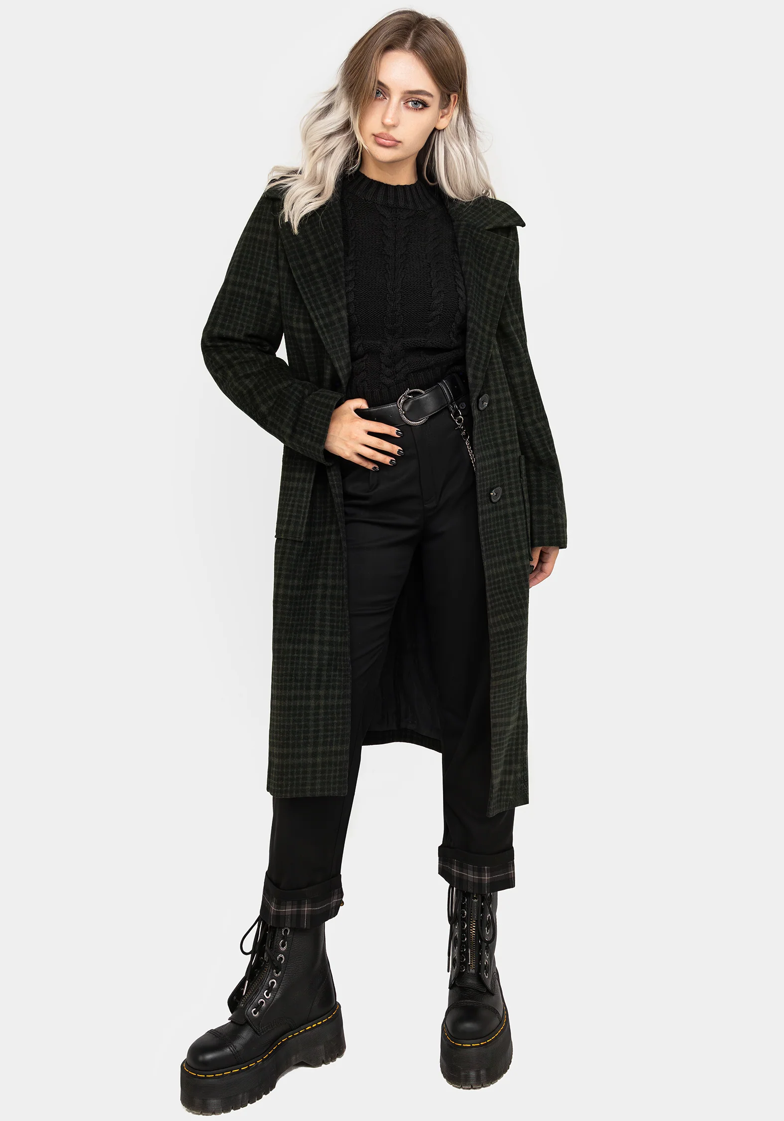 Jackdaw Check Wool Blend Duster Coat - Image 5