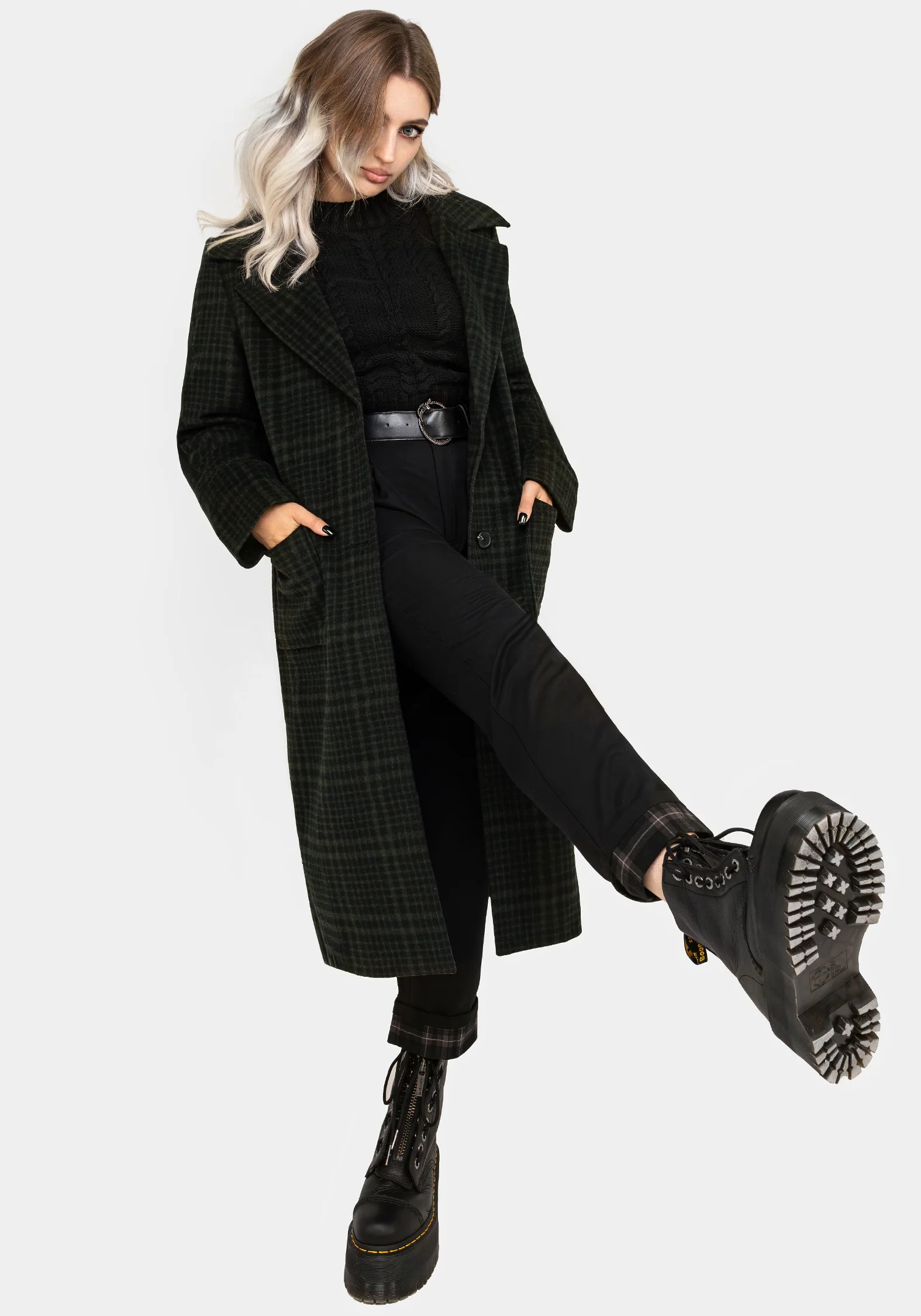 Jackdaw Check Wool Blend Duster Coat - Image 8
