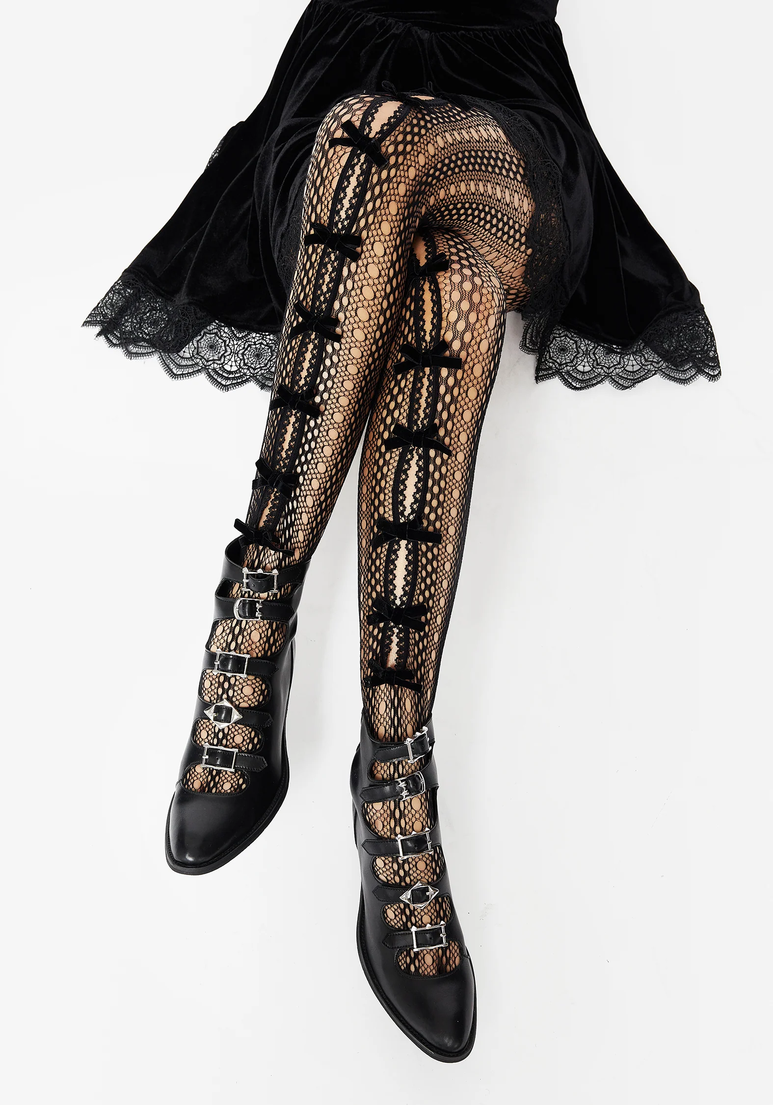 Love Bow Cut Out Tights - Image 5