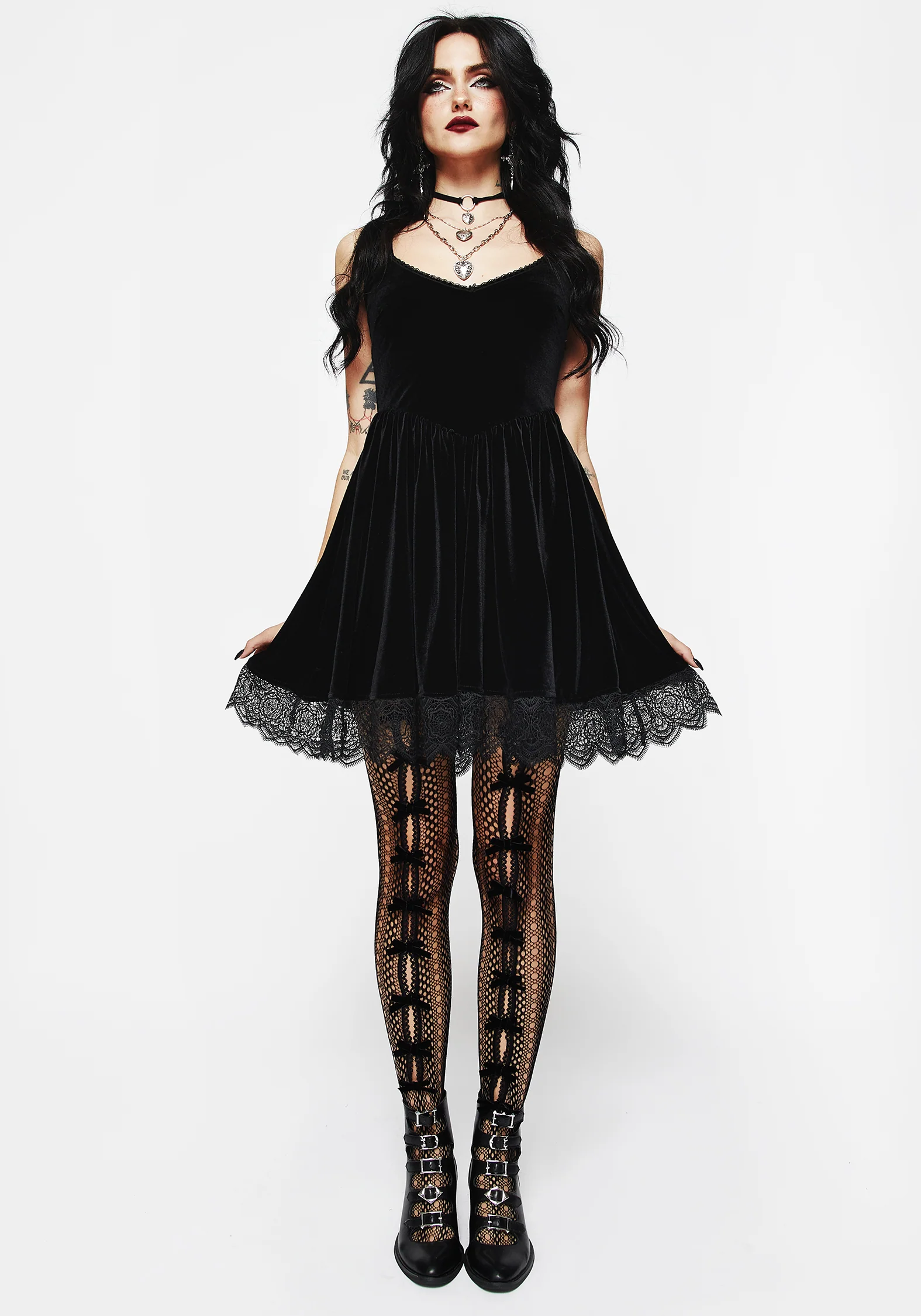 Love Bow Cut Out Tights - Image 6