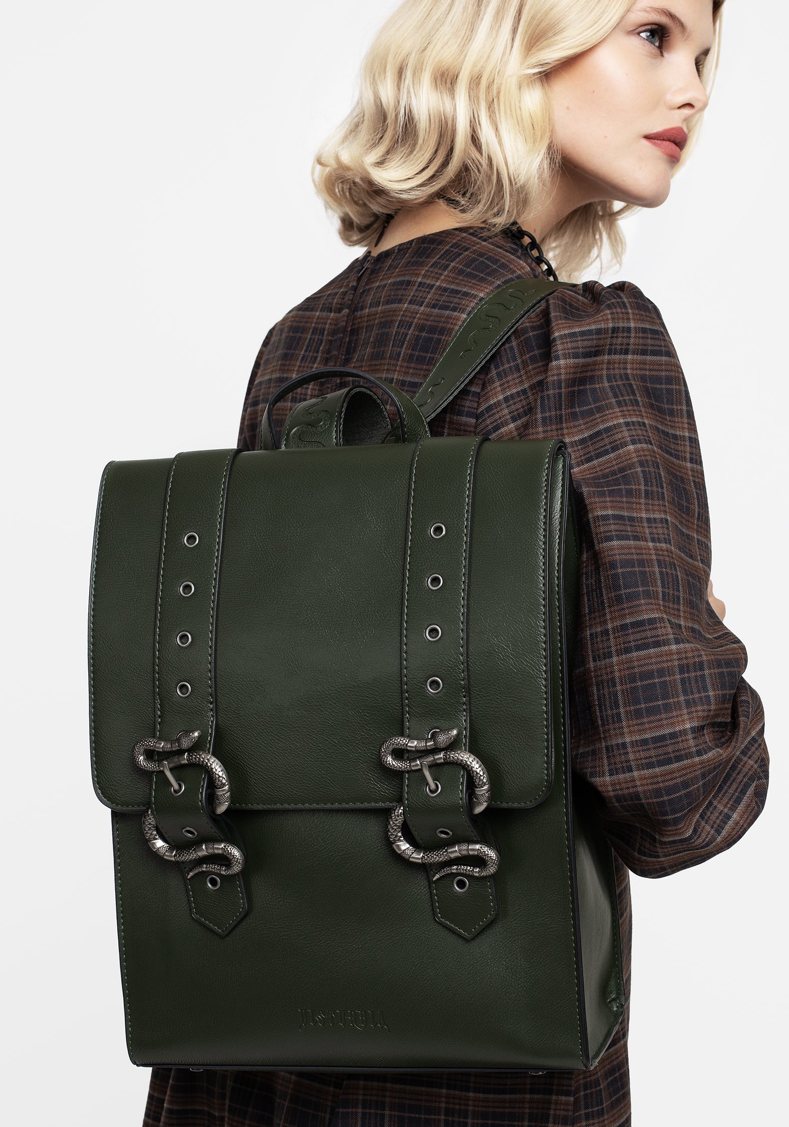 Mamba Snake Buckle Satchel Bag - Image 4