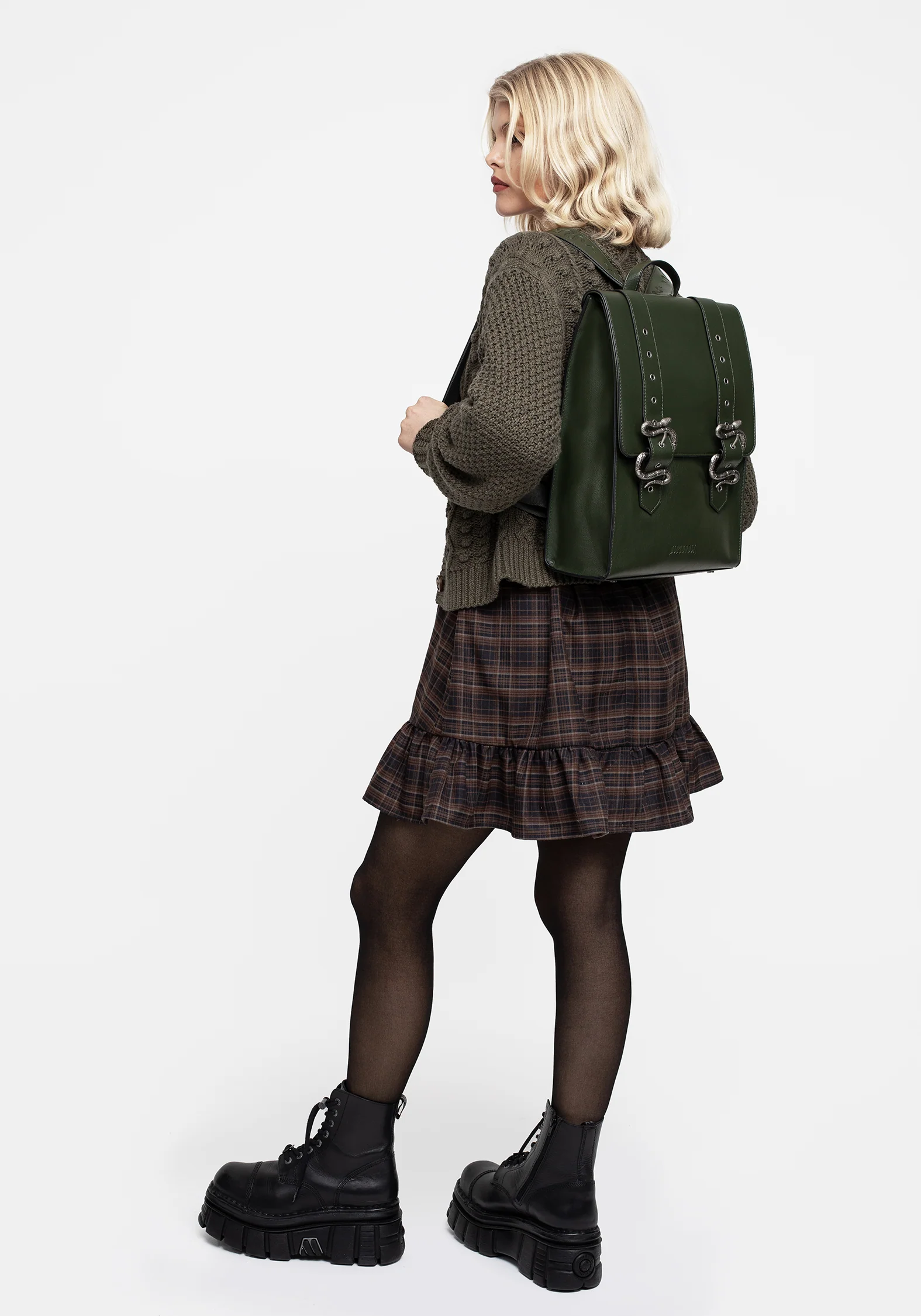 Mamba Snake Buckle Satchel Bag - Image 5