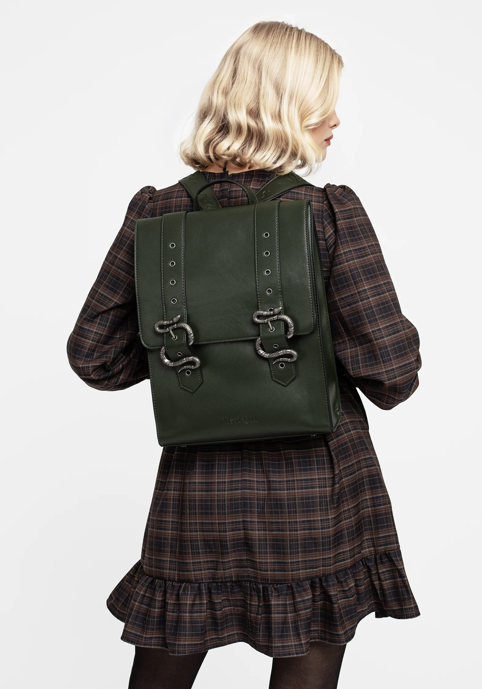 Mamba Snake Buckle Satchel Bag - Image 9