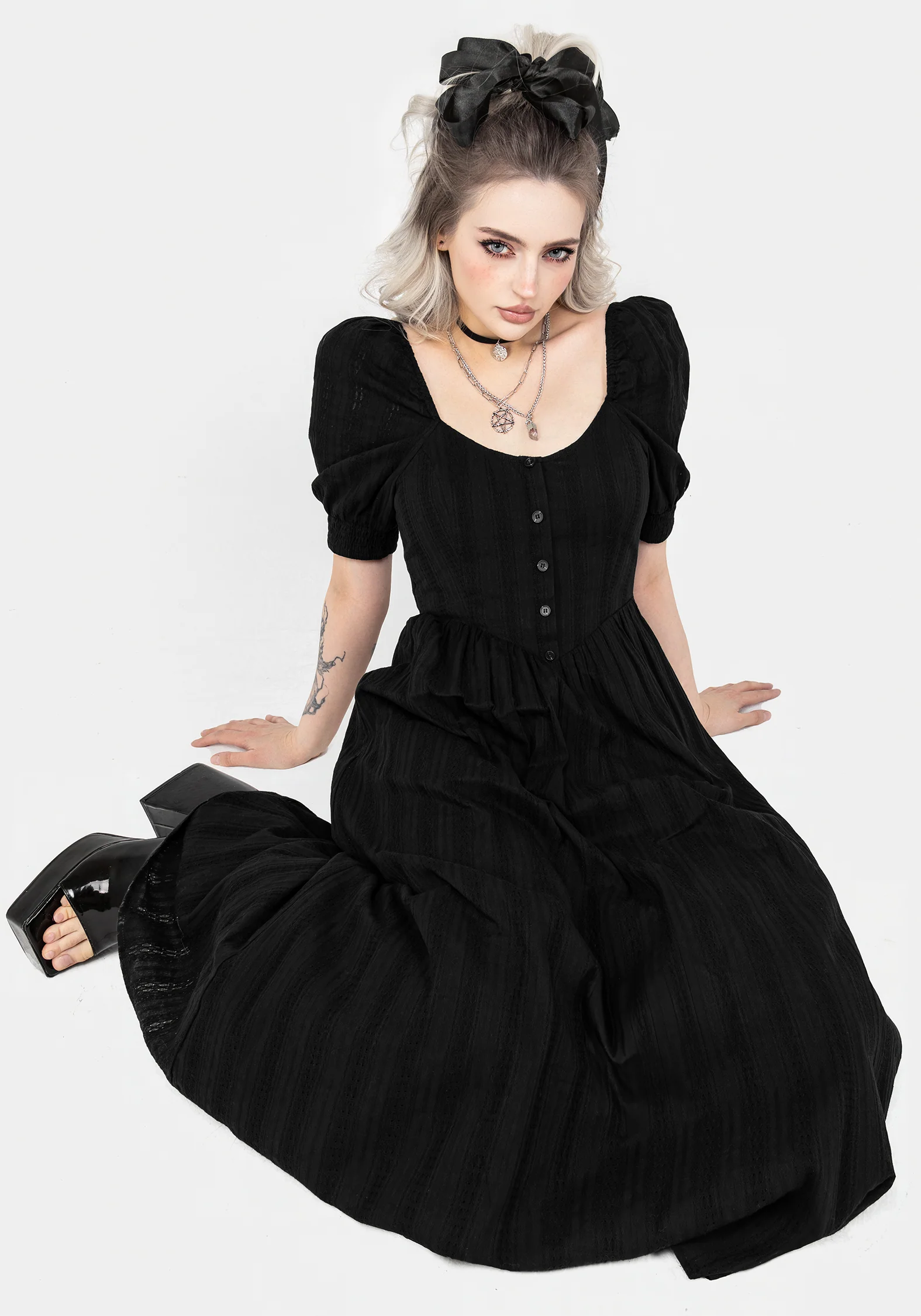 Marcia Broderie Midaxi Dress - Image 7