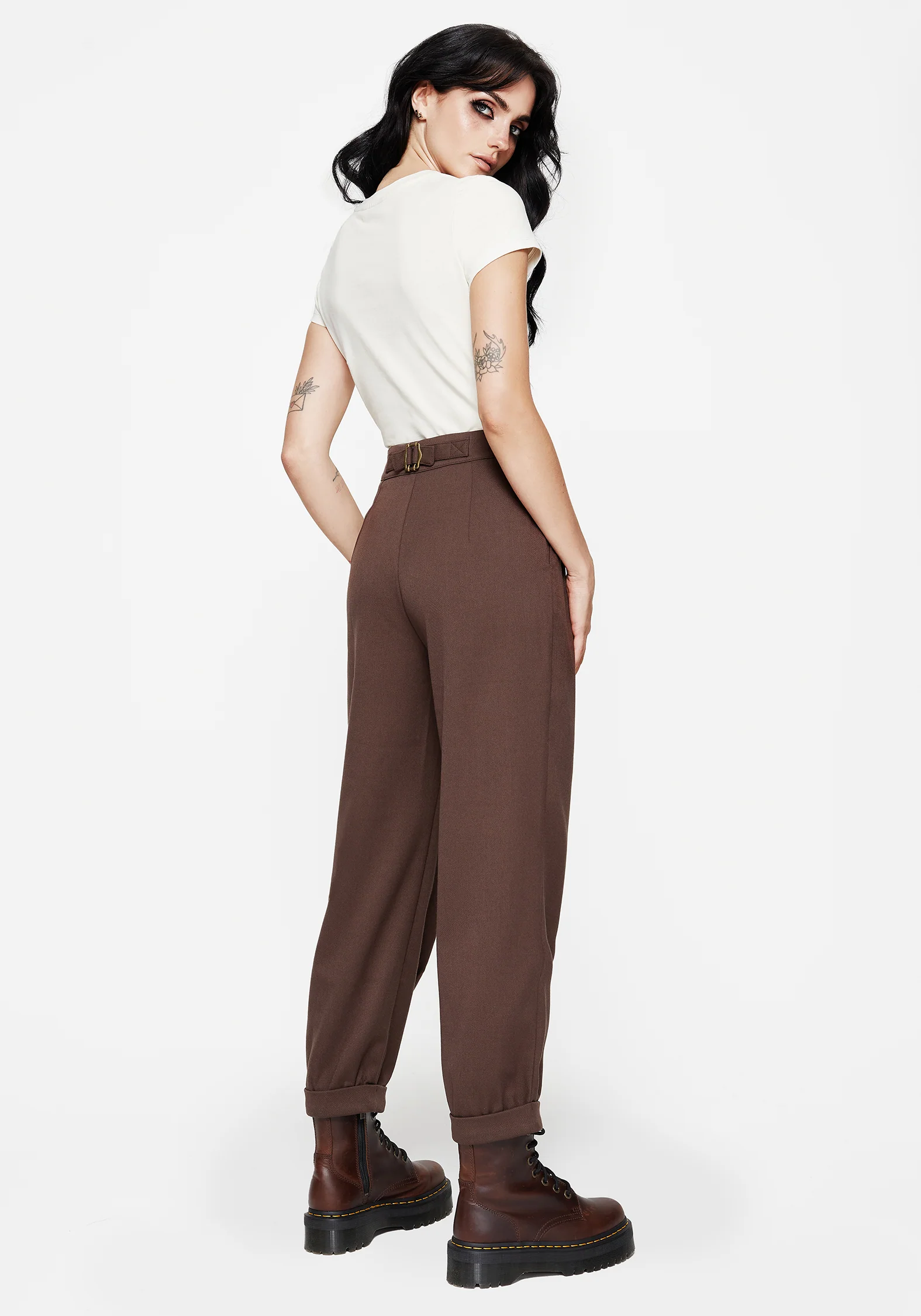 Marwood Acorn Embroidered Button Up Waist Balloon Trouser - Image 3