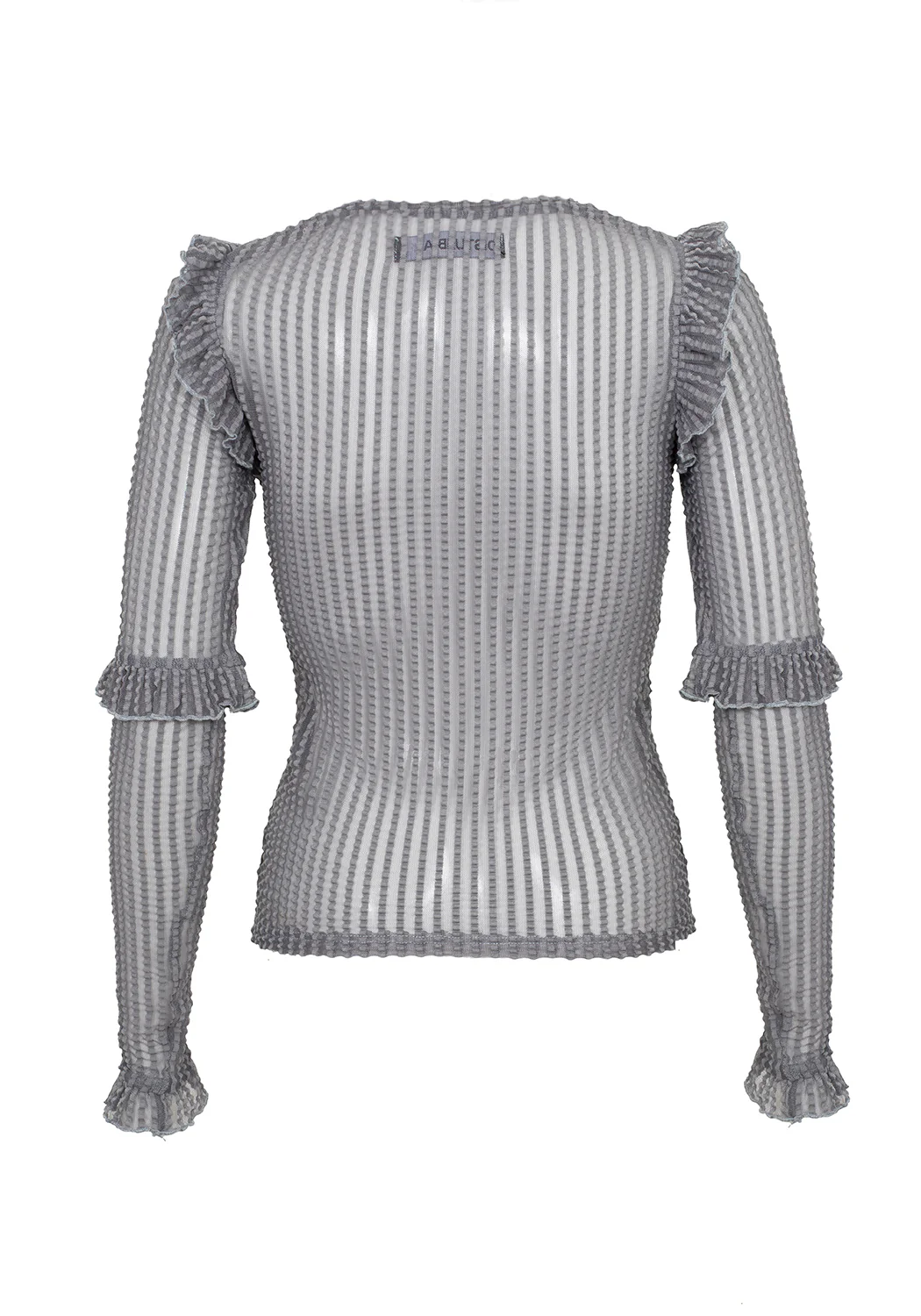 MOURNING RUFFLE TOP GHOST GREY - Image 8