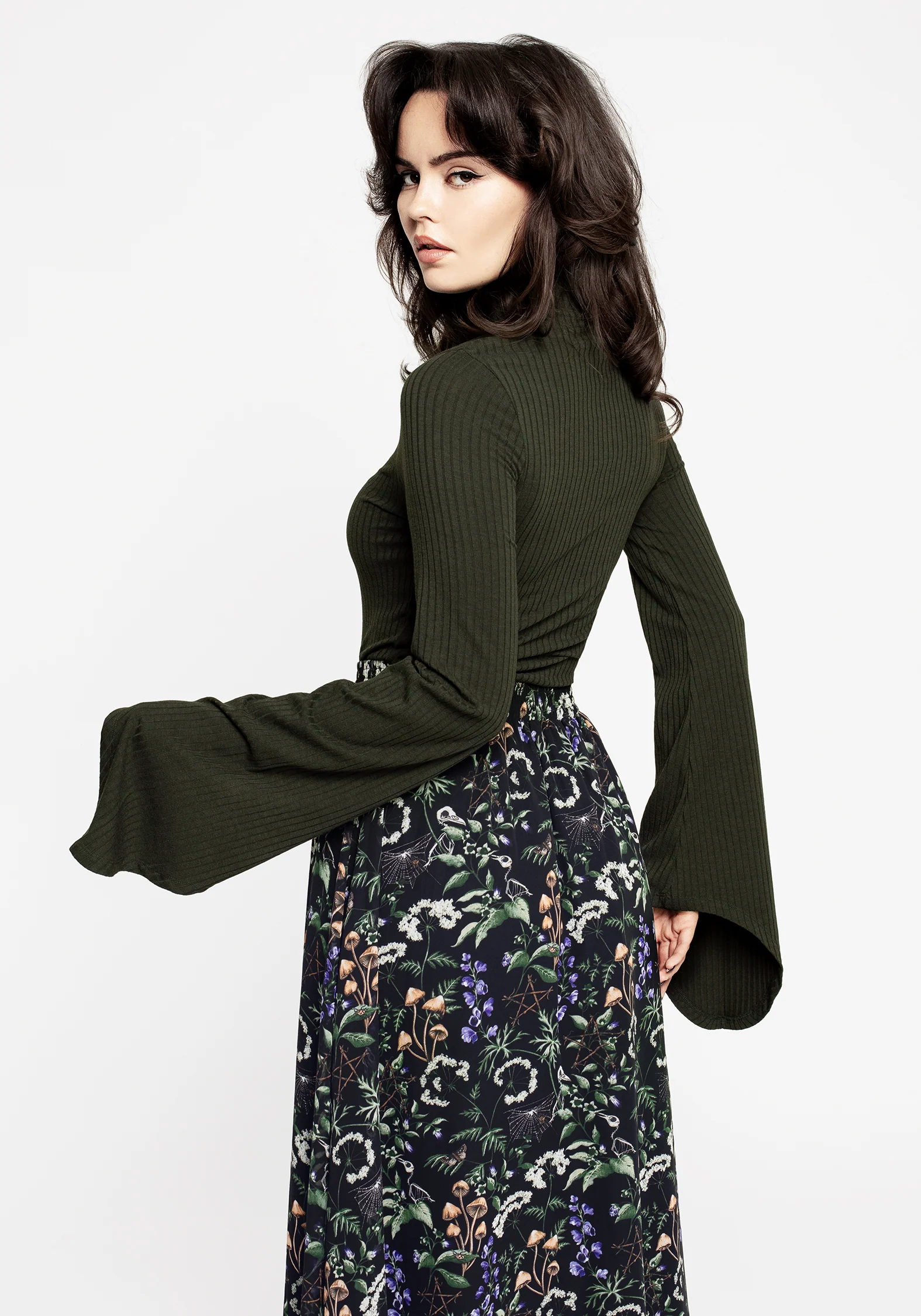 Nectar High Neck Flared Sleeve Top - Image 3