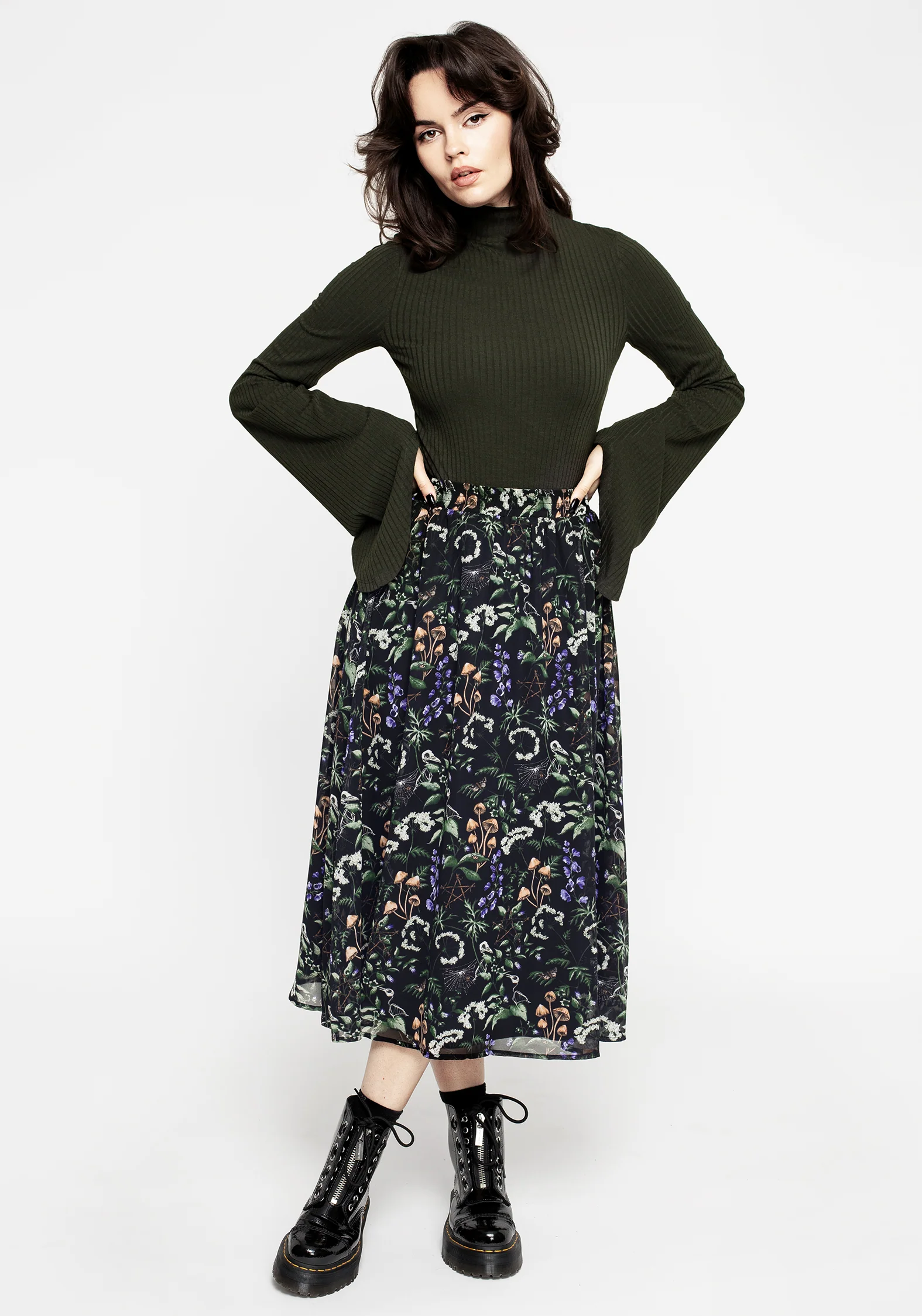 Nectar High Neck Flared Sleeve Top - Image 4