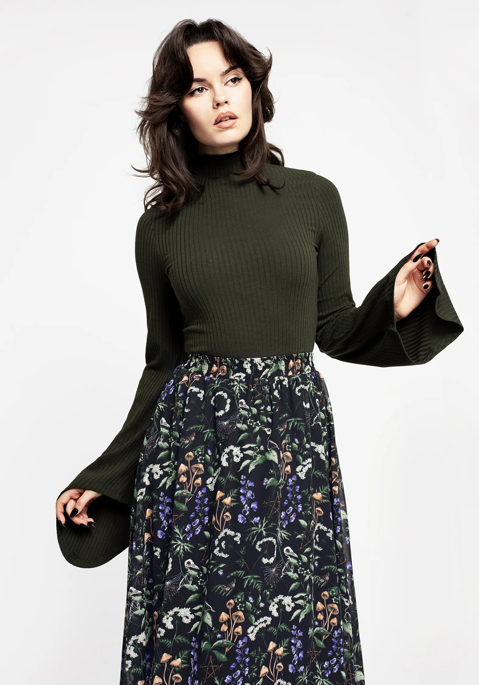 Nectar High Neck Flared Sleeve Top - Image 7