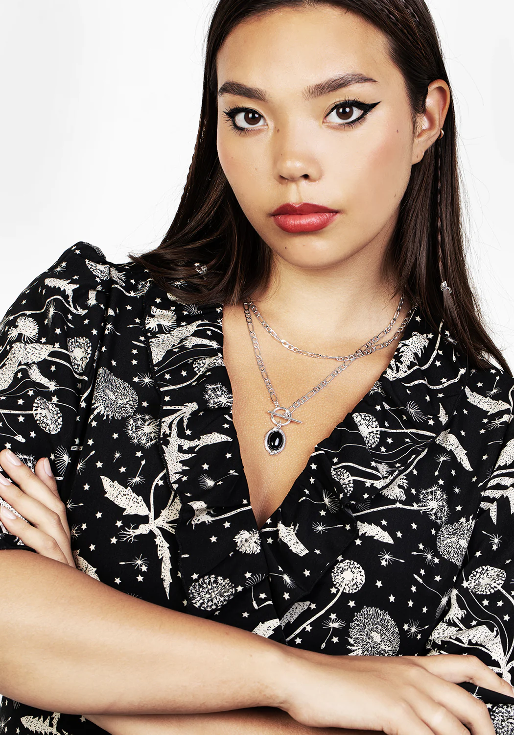 Ouroboros Black Onyx Multi Chain Necklace - Image 4