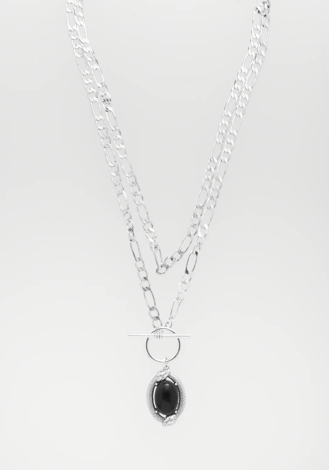 Ouroboros Black Onyx Multi Chain Necklace - Image 5