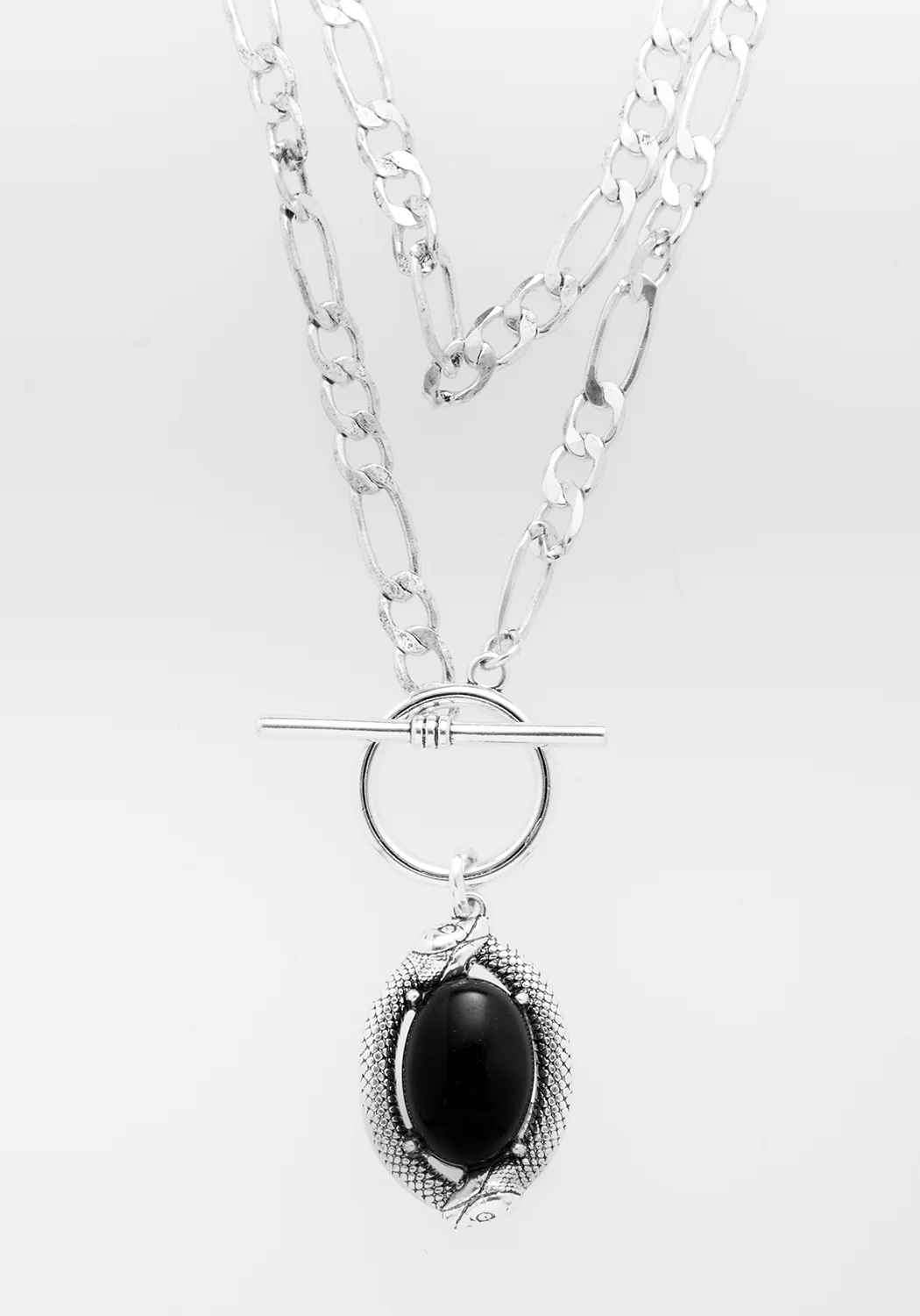 Ouroboros Black Onyx Multi Chain Necklace - Image 6