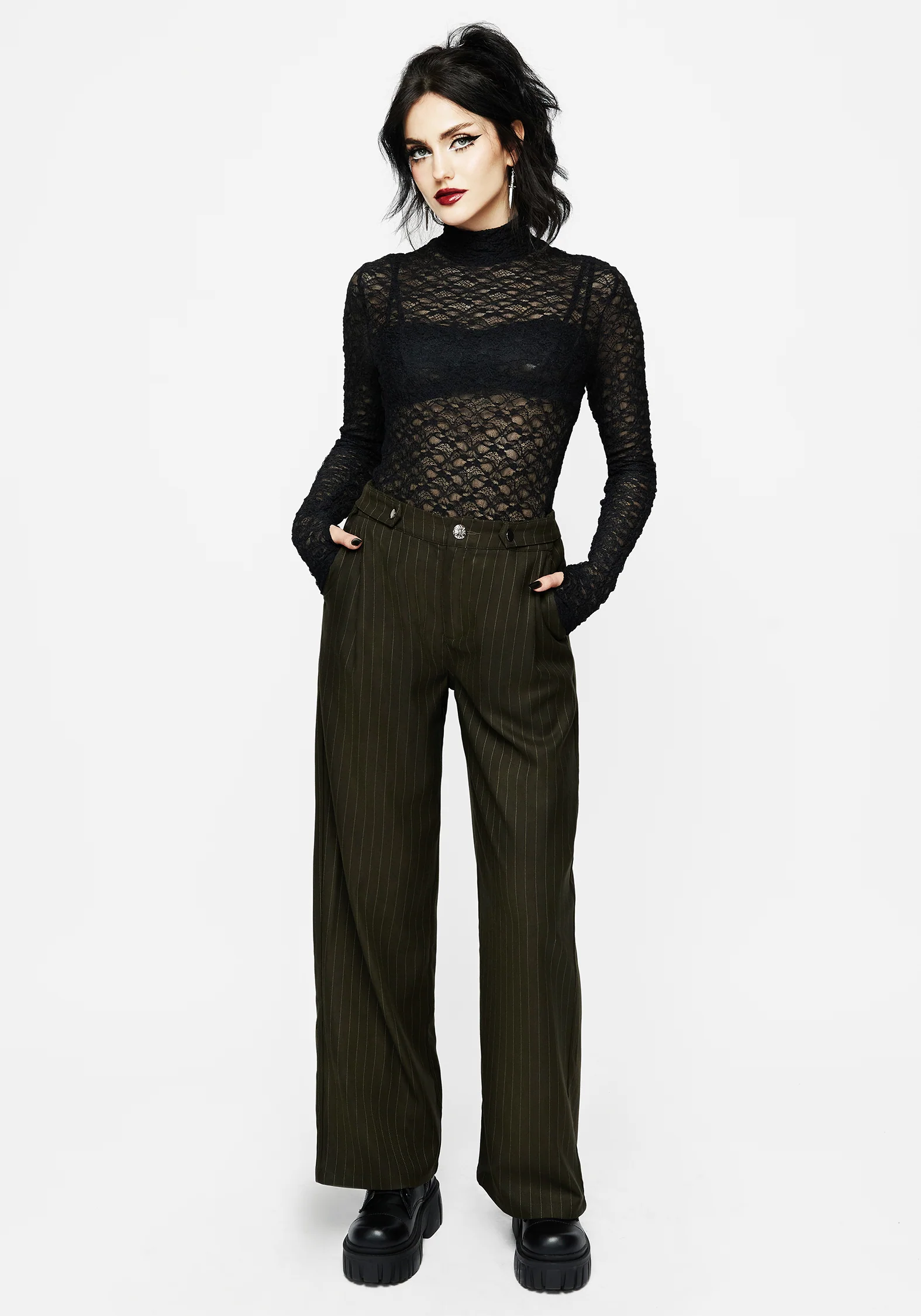 Payoff Wide Leg Tailored Trousers - Image 5
