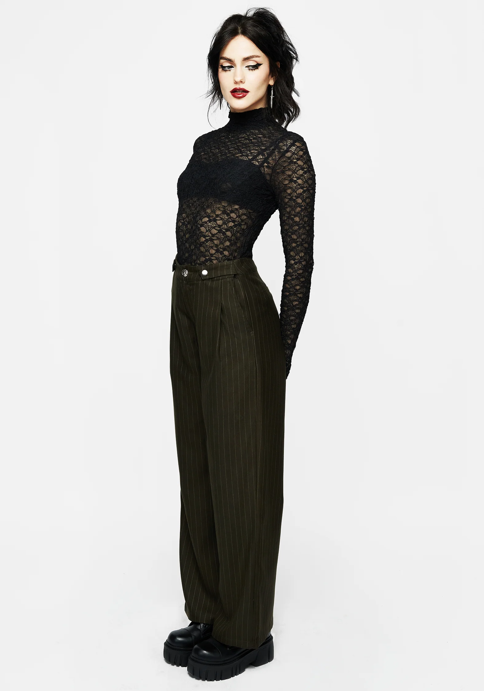 Payoff Wide Leg Tailored Trousers - Image 6