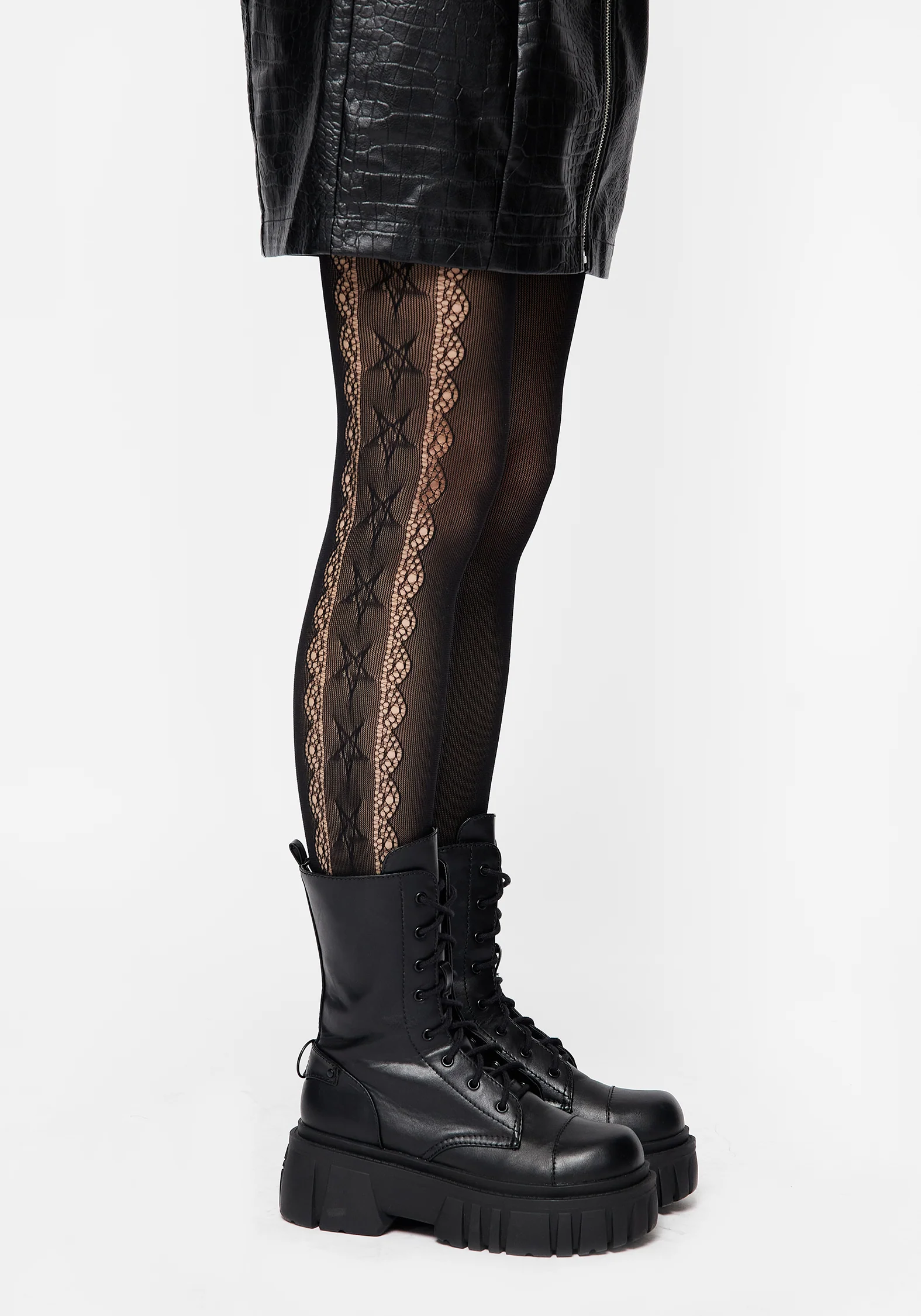 Pentacle Pattern Tights - Image 6