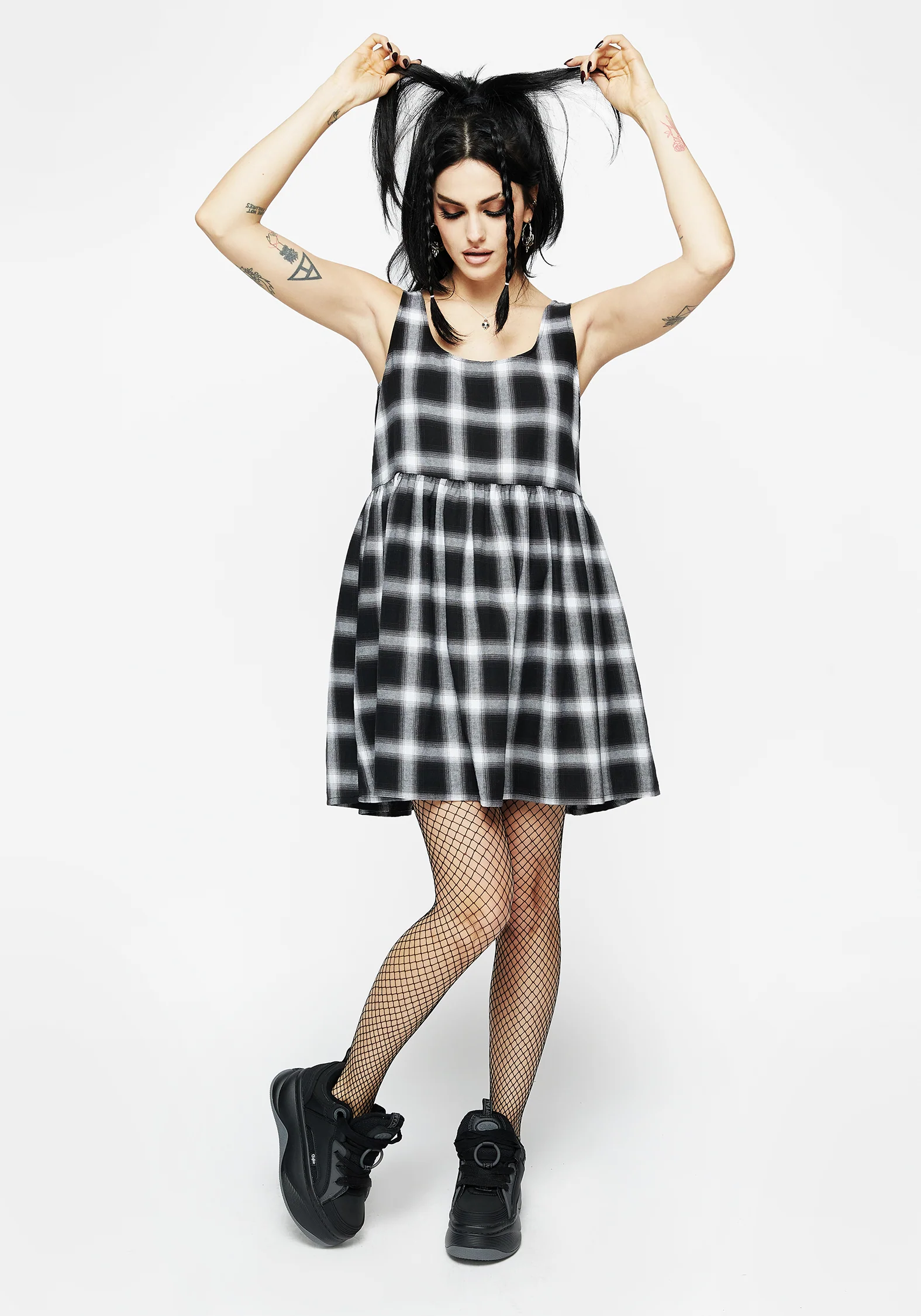 Singles Plaid Dress - Image 4