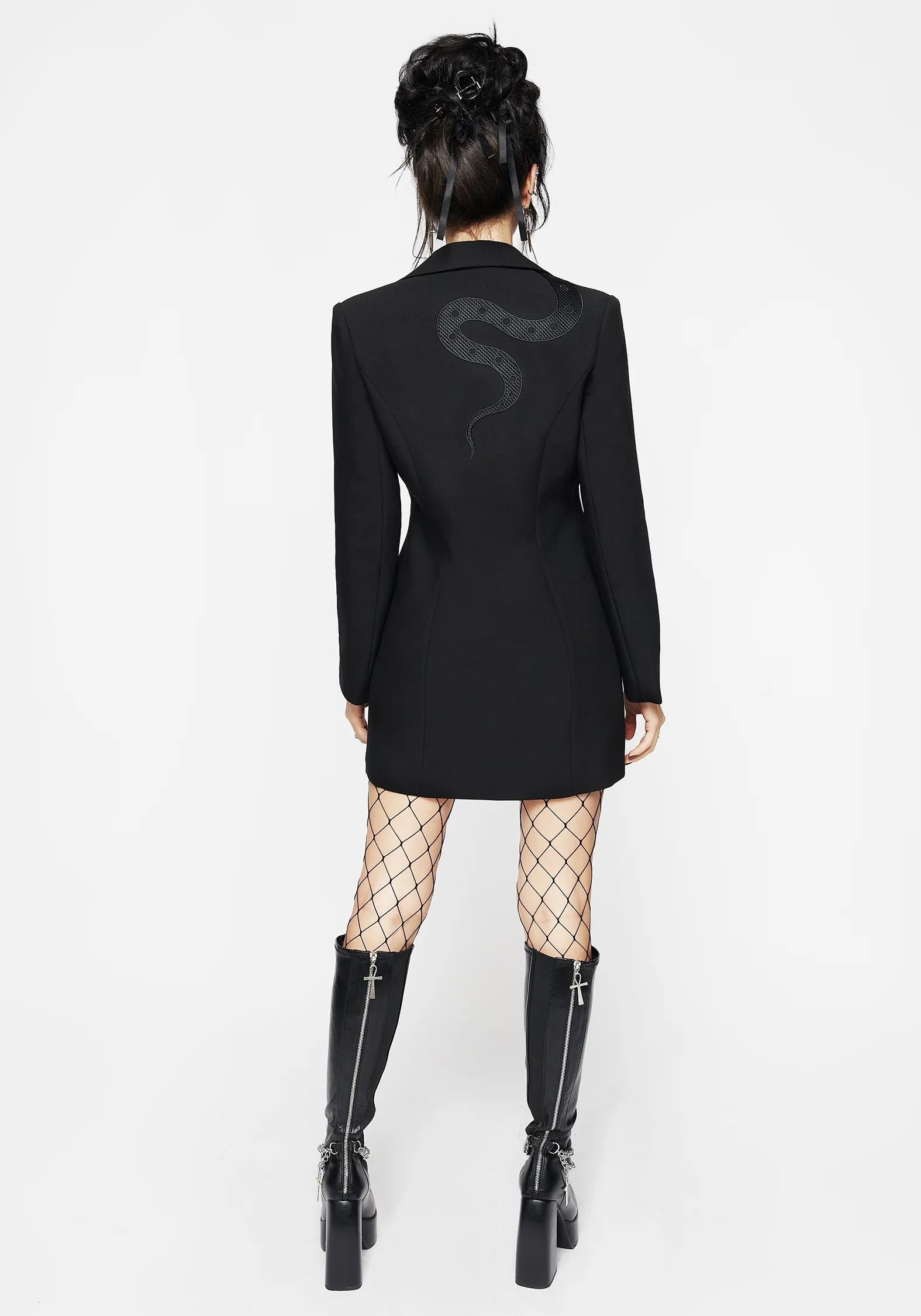Slither Embroidered Blazer Dress - Image 3