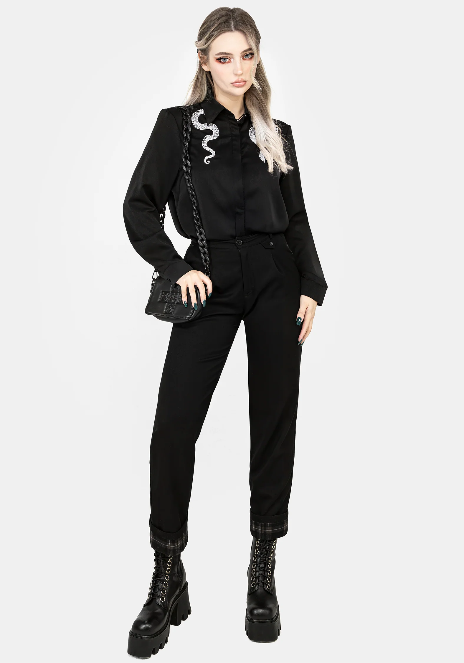 Slither Embroidered Snake Shirt - Image 4